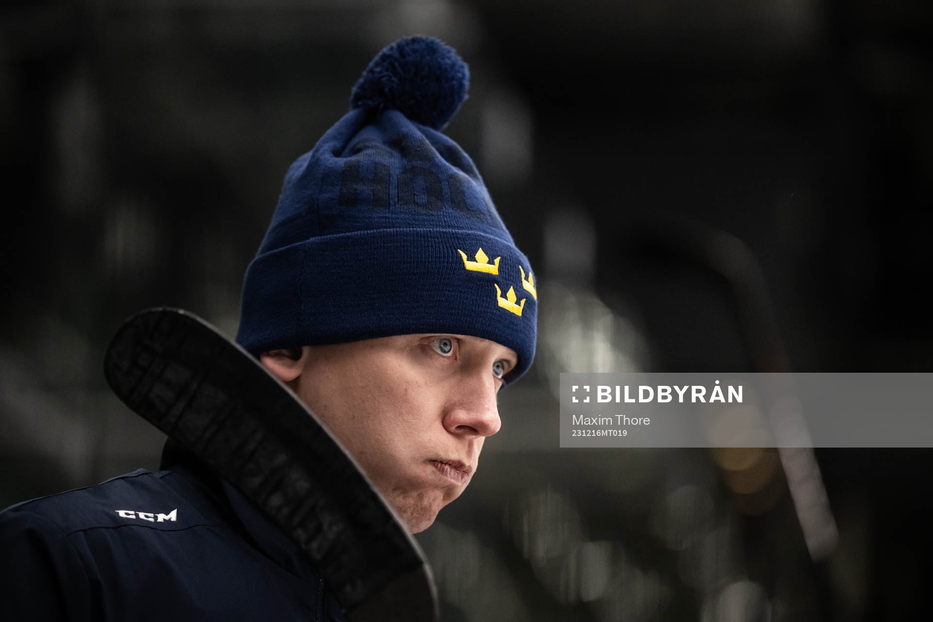 Goaltender coach Viktor Alm of the Swedish under-20