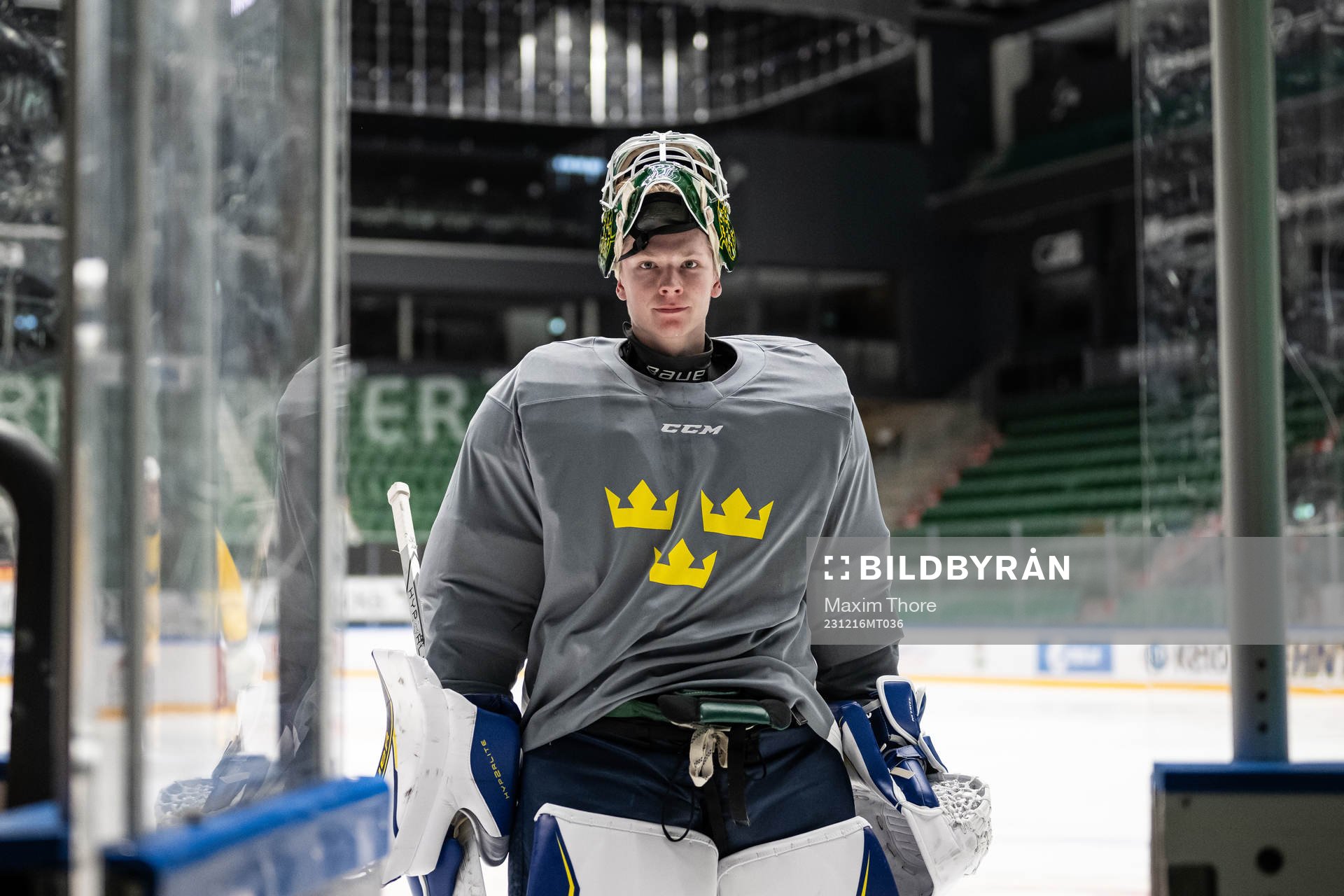 Goaltender Kevin Reidler of the Swedish under-20 national