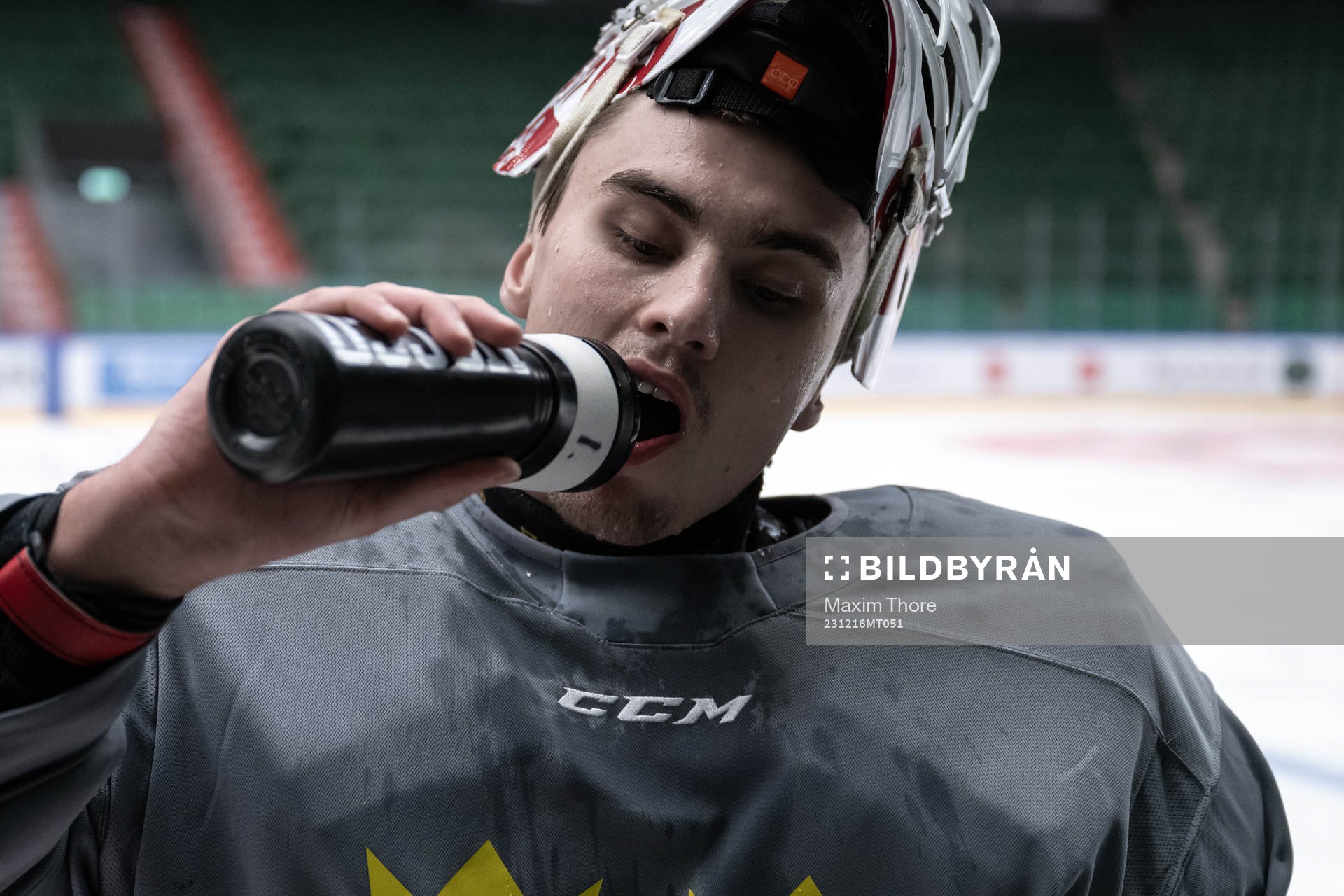 Goaltender Kevin Reidler of the Swedish under-20 national