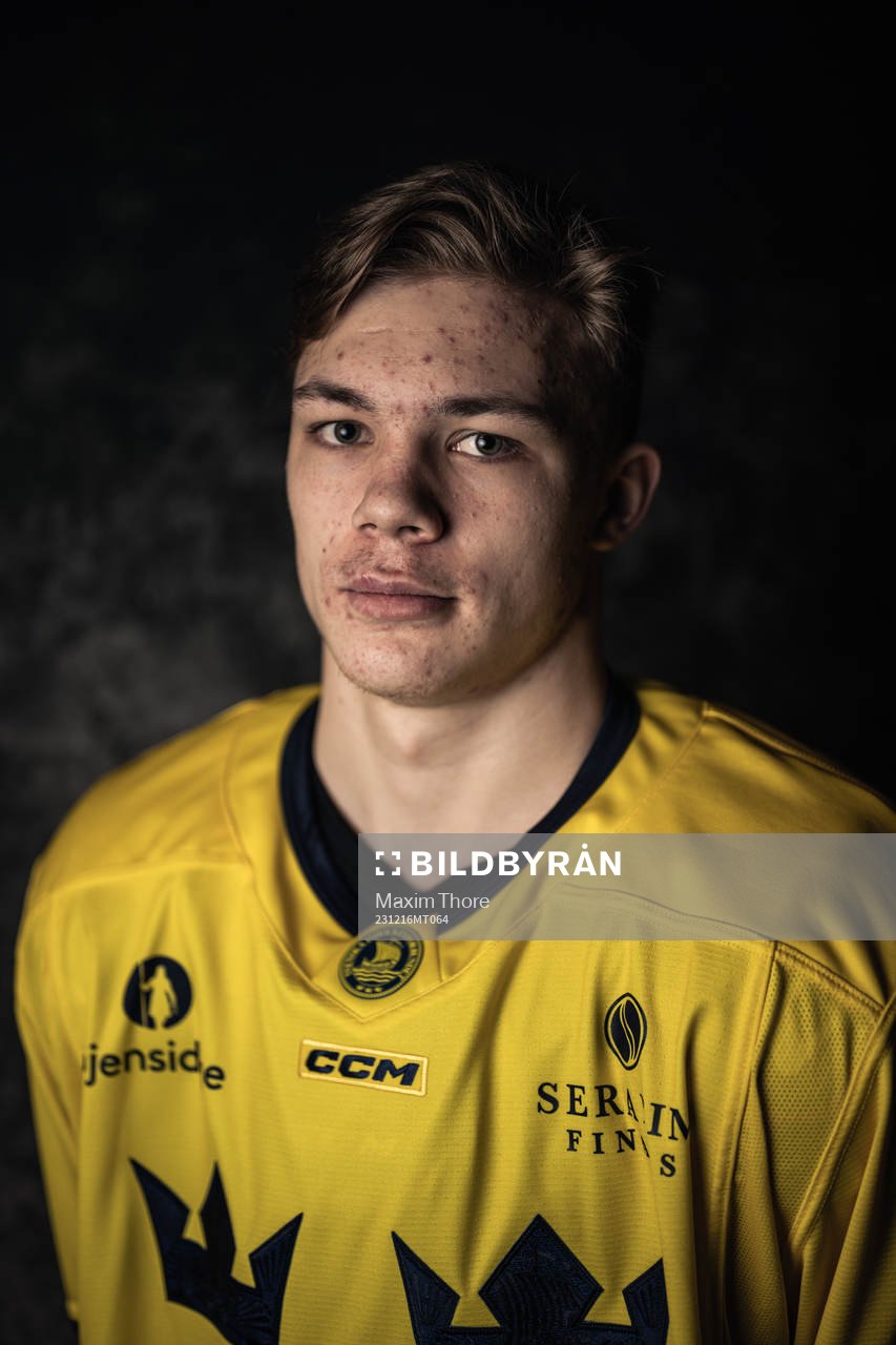 Anton Wahlberg of the Swedish under-20 national ice hockey