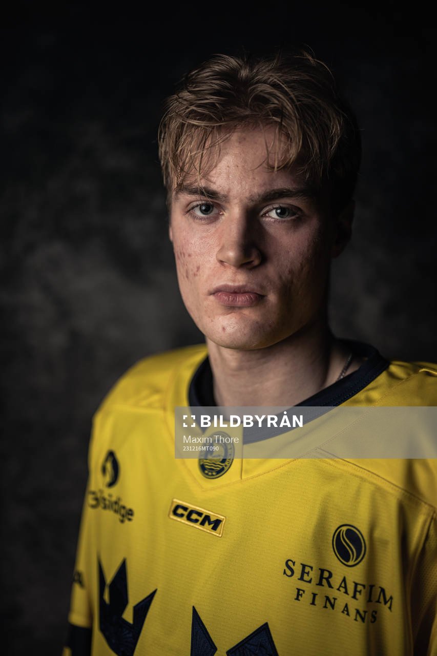 Tom Willander of the Swedish under-20 national ice hockey