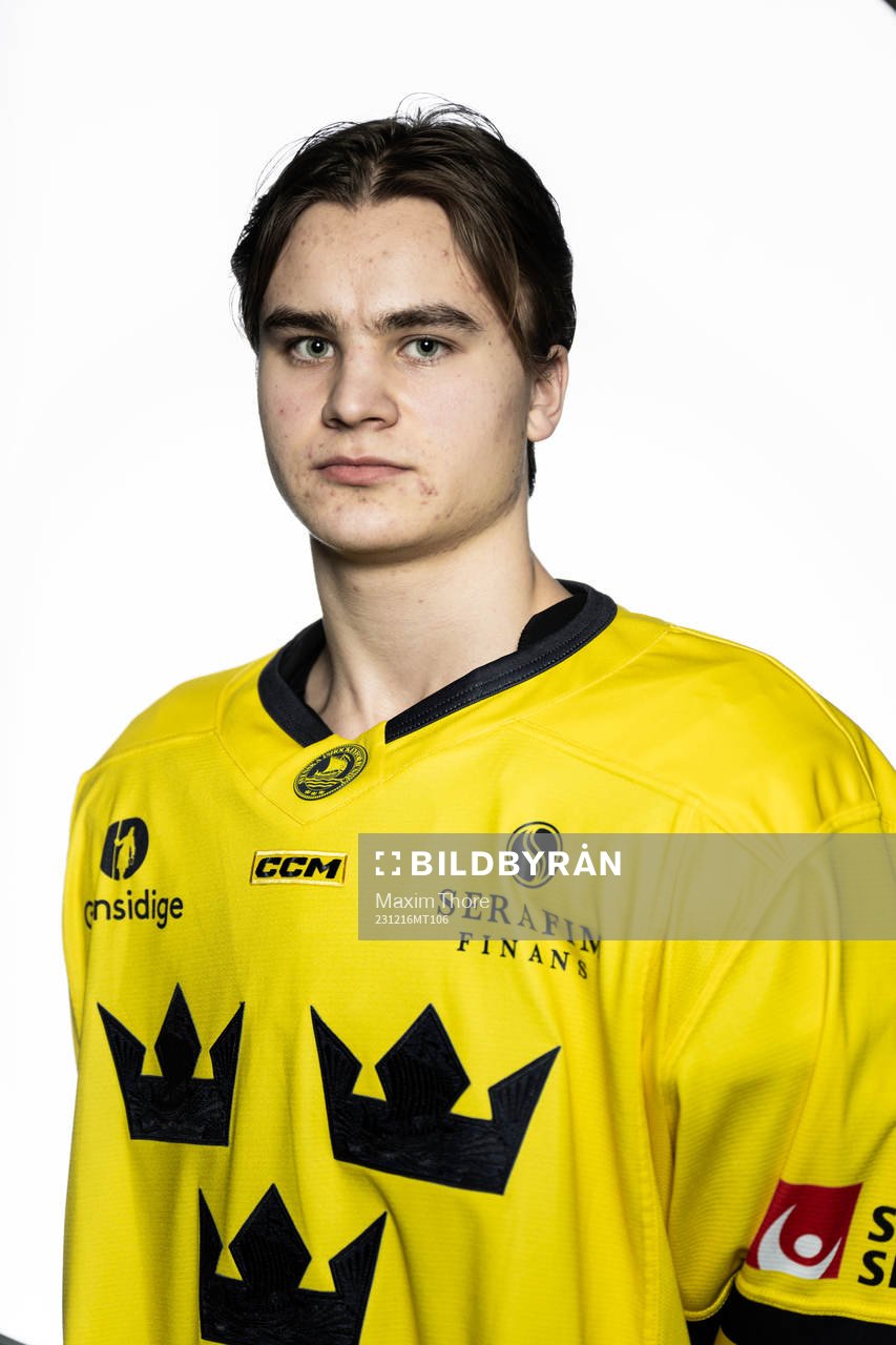 Jakob Norén of the Swedish under-20 national ice hockey