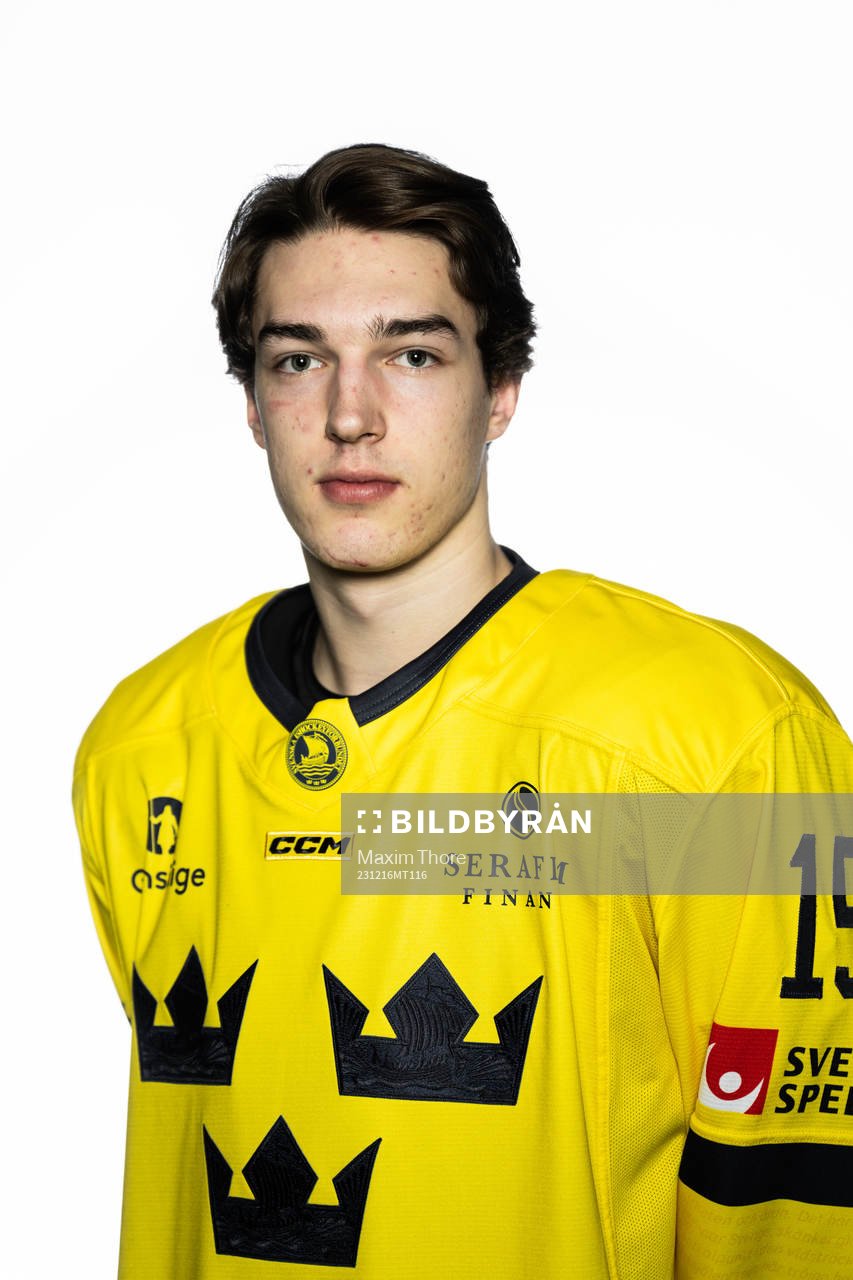 David Edstrom of the Swedish under-20 national ice hockey