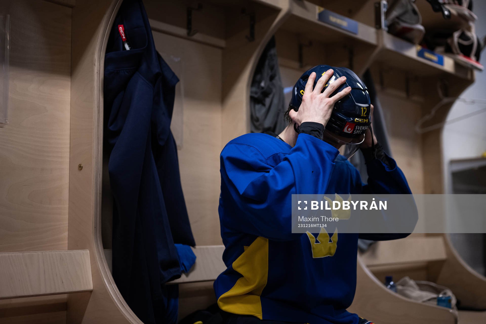 Noah Östlund of the Swedish under-20 national ice hockey