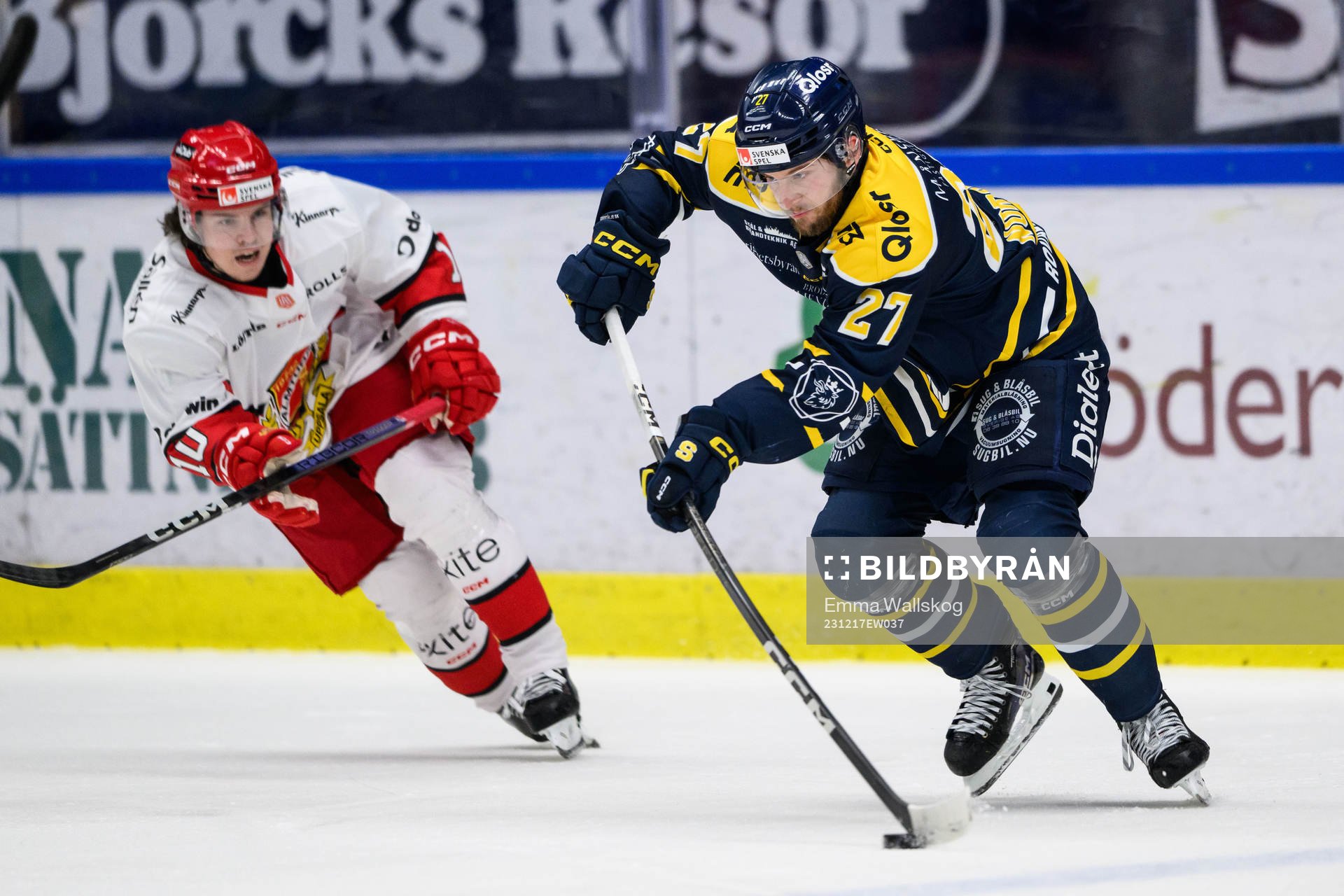Almtunas Oliver Kandergård och Södertäljes Daniel Norbe