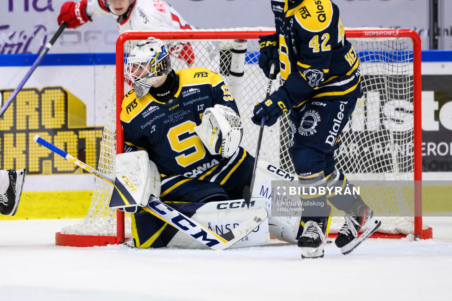 Under ishockeymatchen i Hockeyallsvenskan mellan