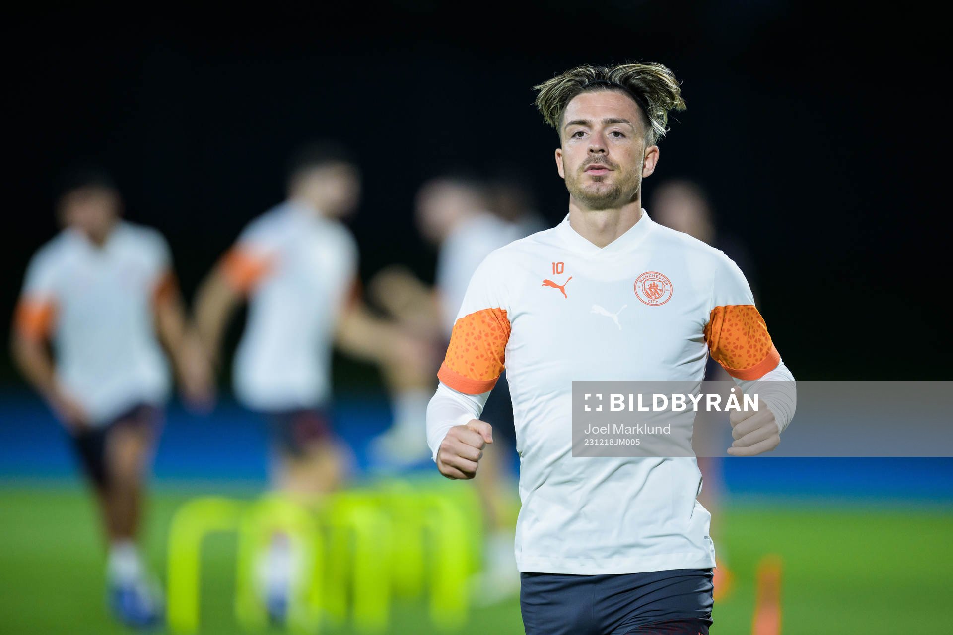Jack Grealish of Manchester City at a training session