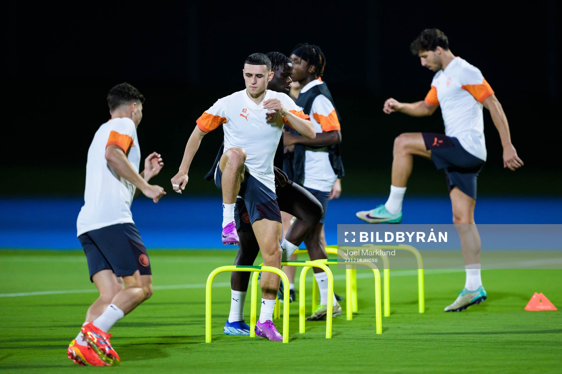 Phil Foden of Manchester City at a training session