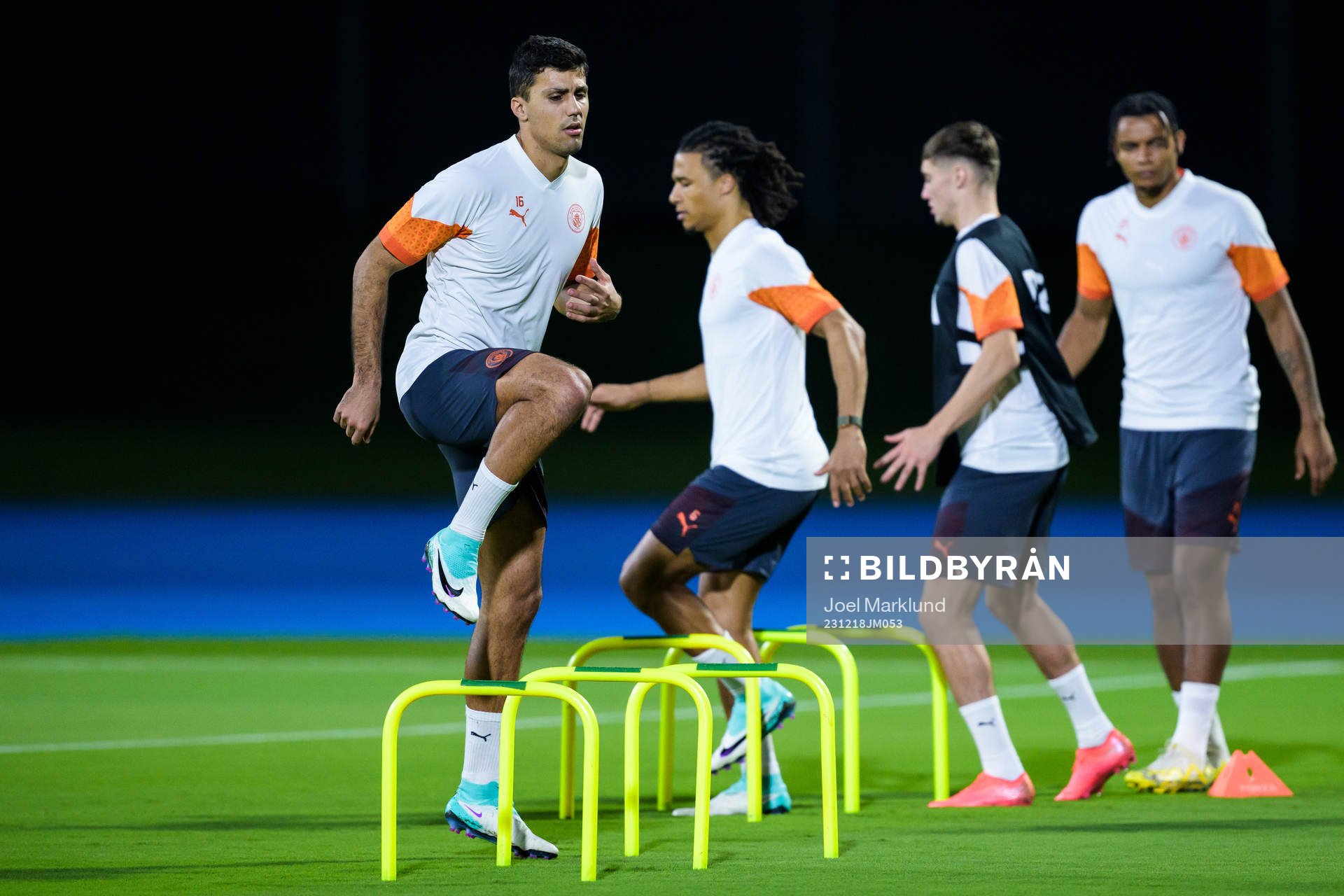 Rodri of Manchester City at a training session
