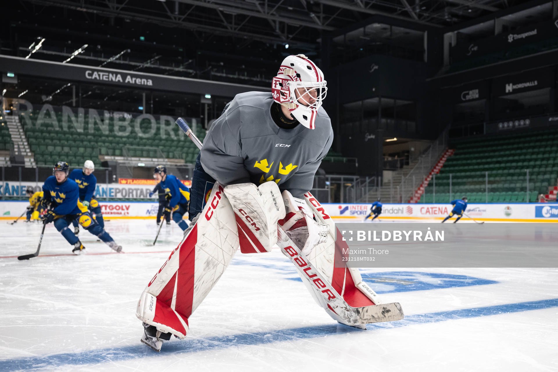 Goaltender Kevin Reidler of the Swedish under-20 national