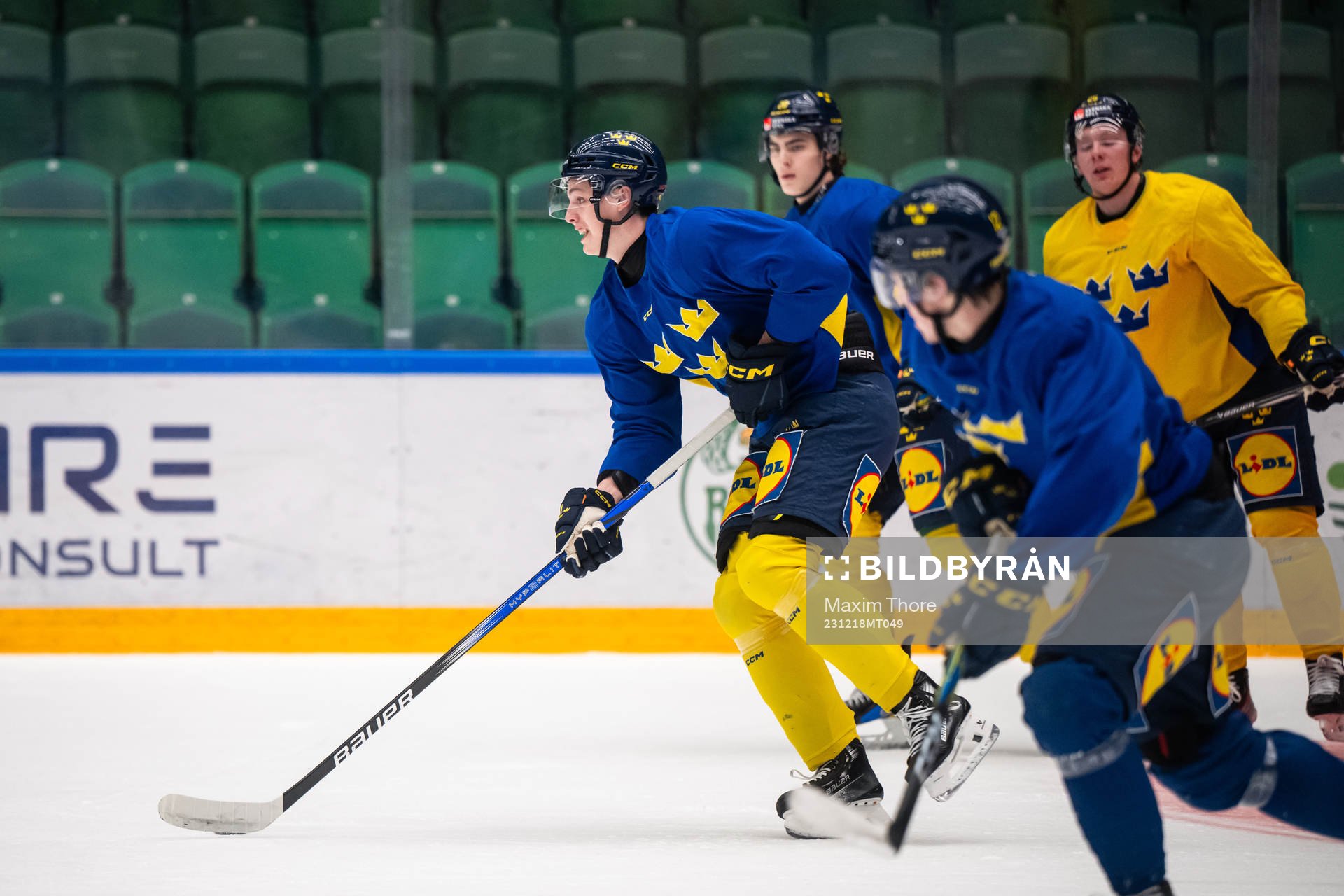 Anton Johansson of the Swedish under-20 national ice hockey