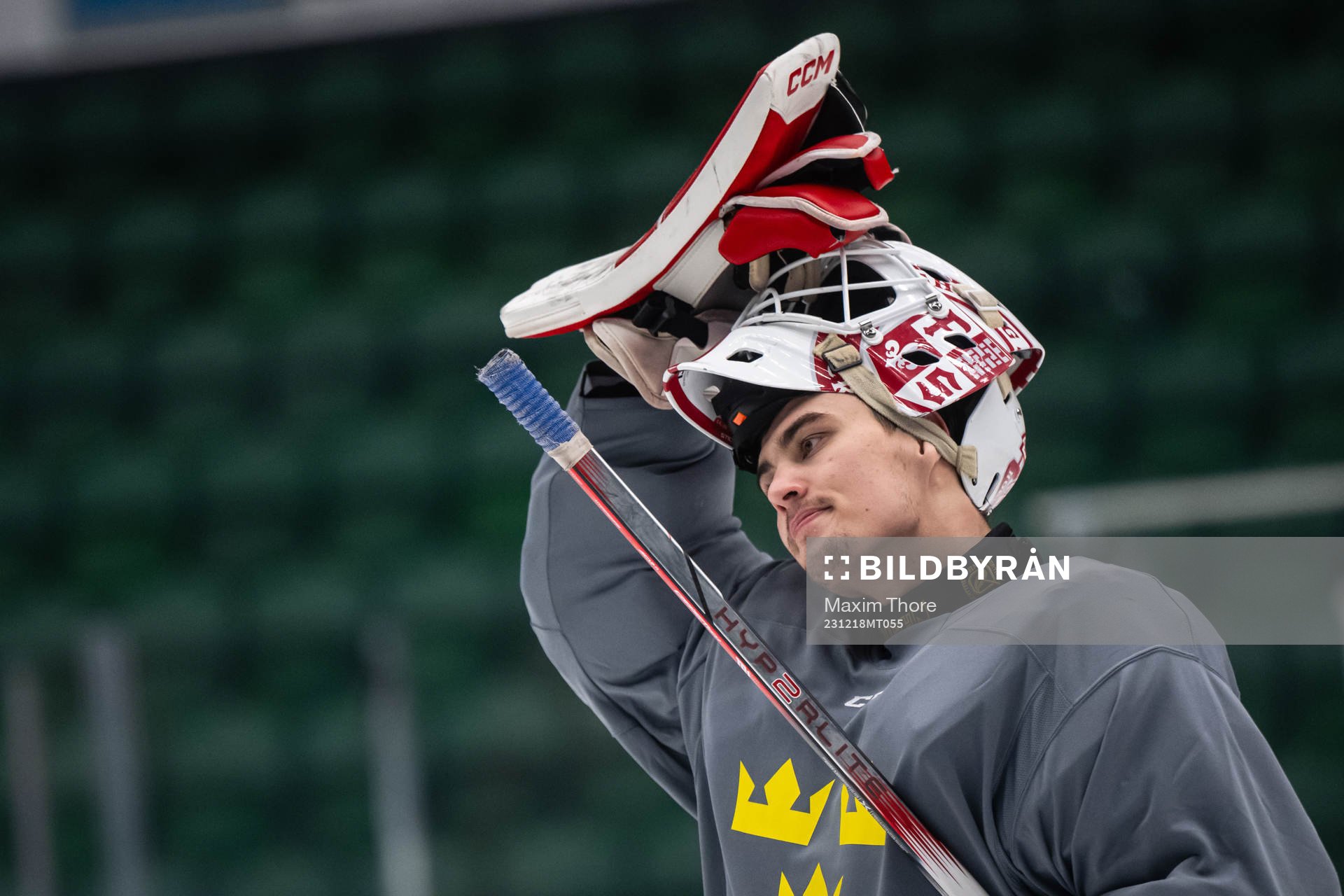 Goaltender Kevin Reidler of the Swedish under-20 national