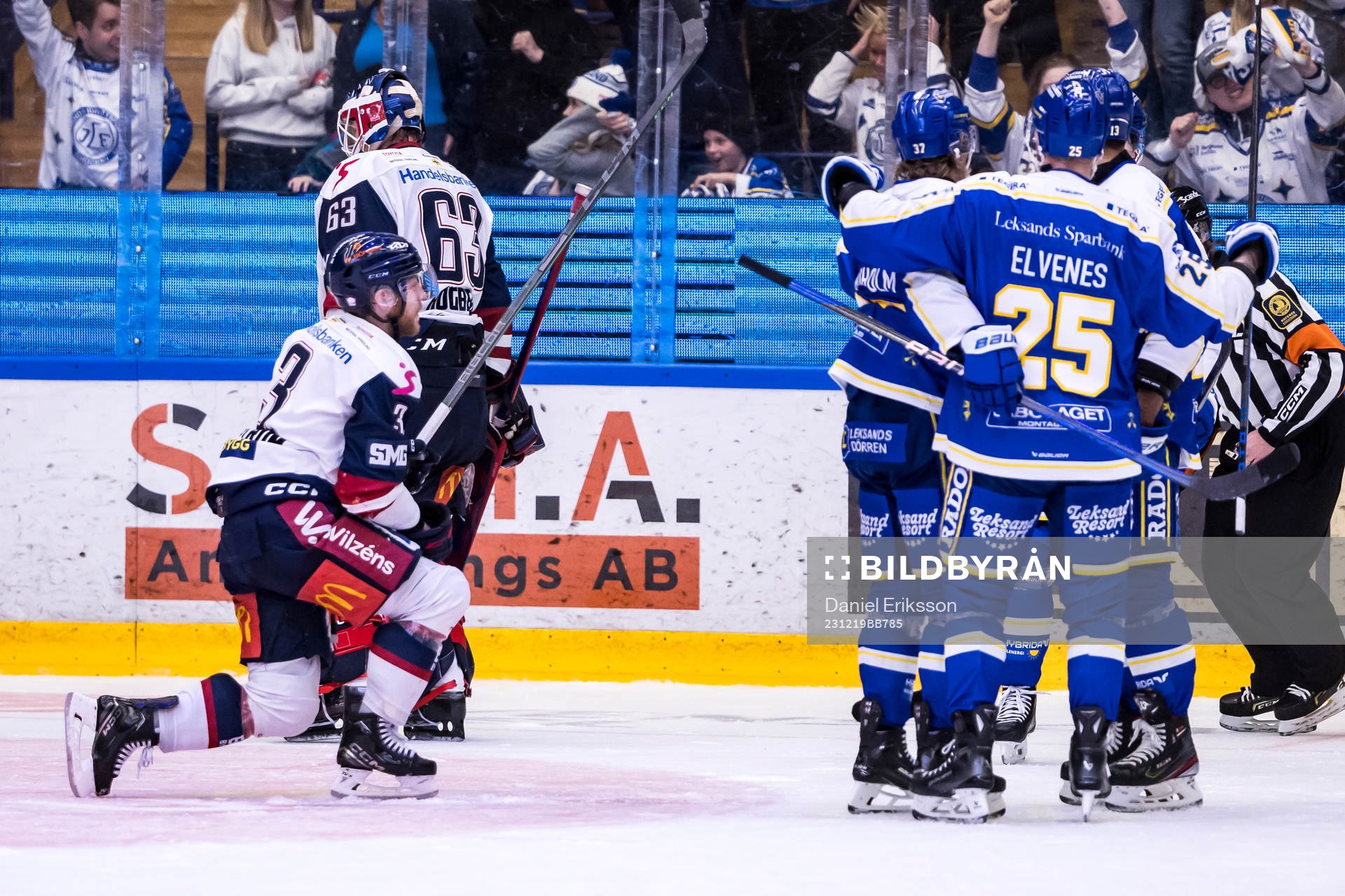 Leksands Anton Lindholm jublar