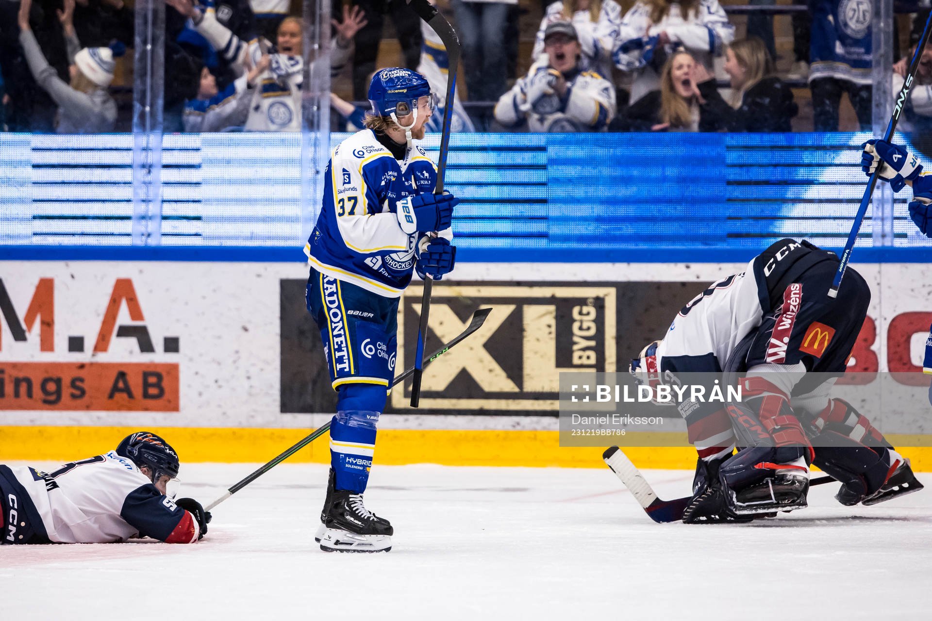 Leksands Anton Lindholm jublar