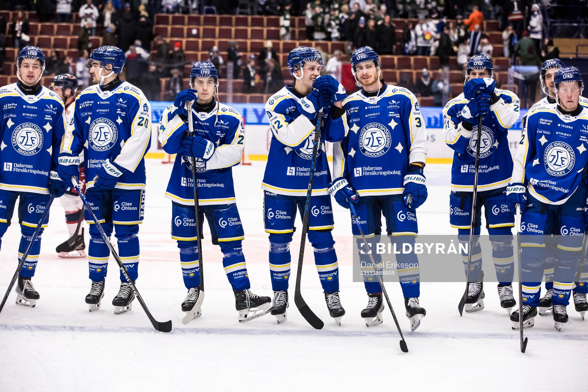 Leksands spelarna jublar