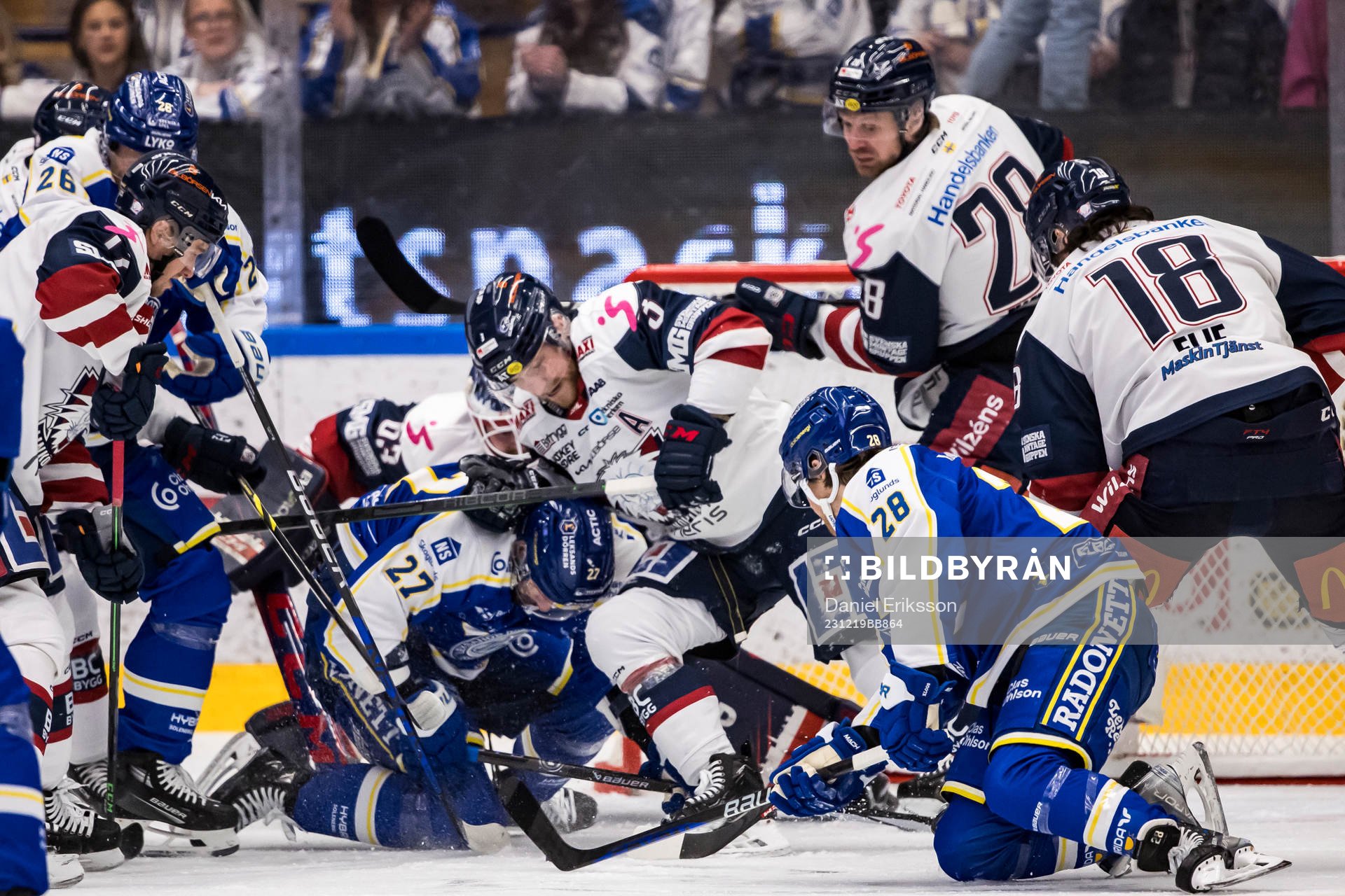 Linköpings Linus Hultström och Leksands Marek Hrivik