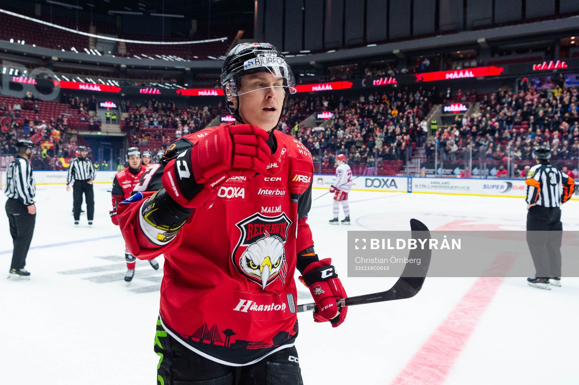 Malmö Redhawks Fredrik Händemark jublar