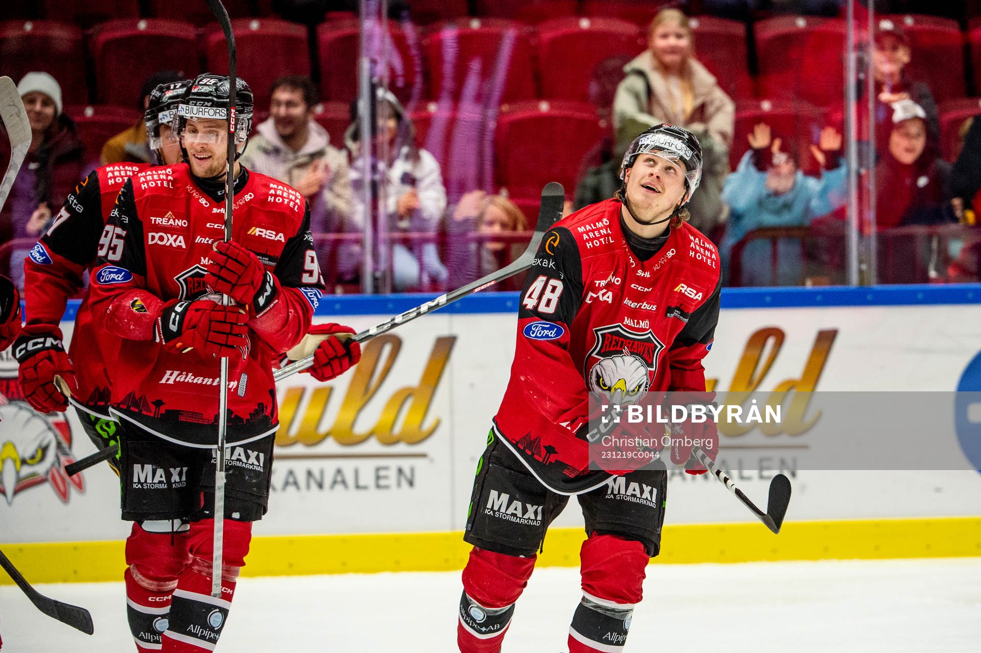 Malmö Redhawks Lauri Pajuniemi jublar