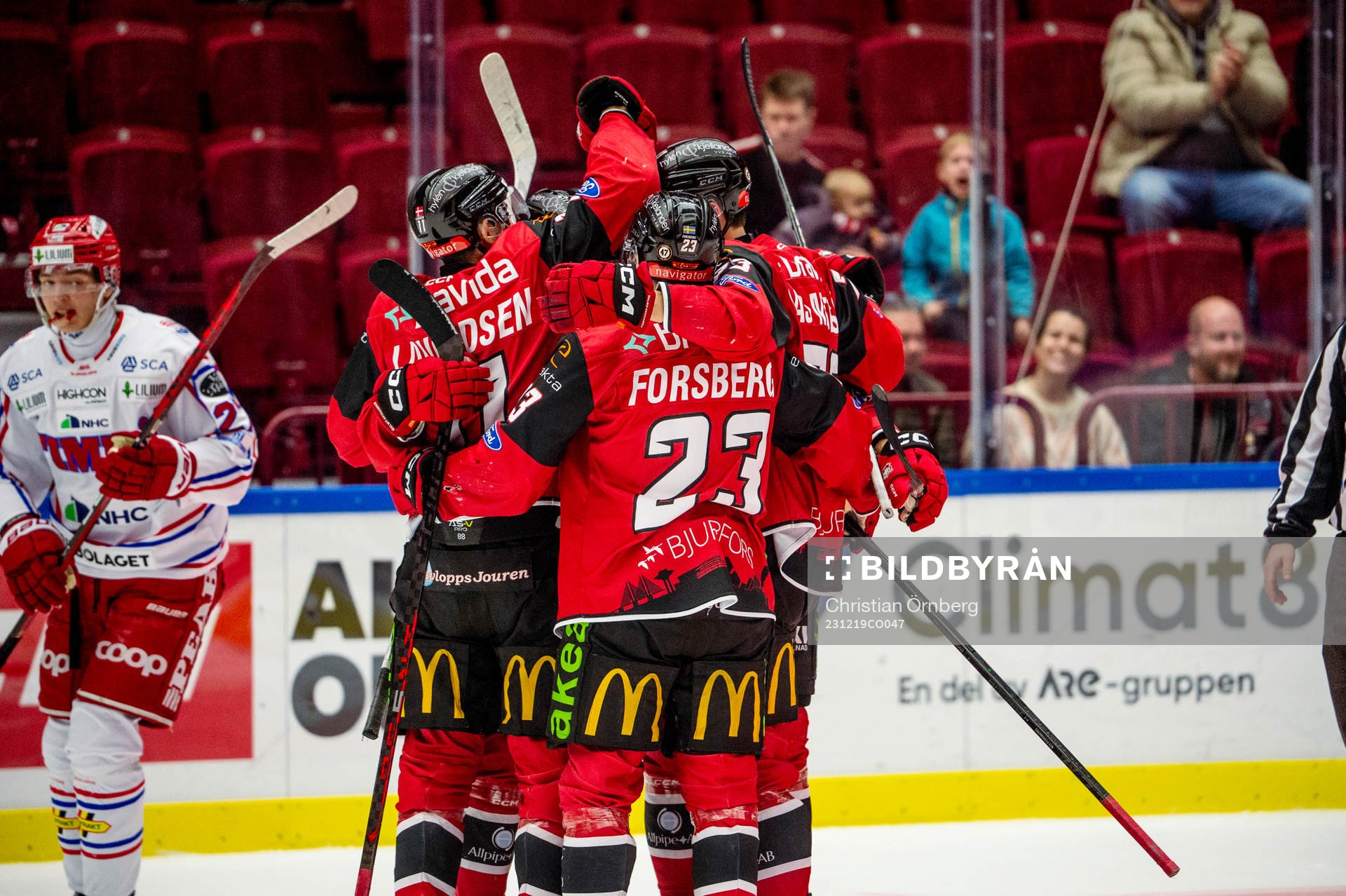 Malmö Redhawks Markus Lauridsen jublar