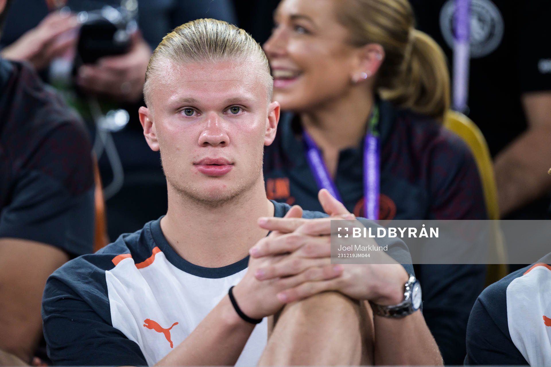 Erling Braut Haaland of Manchester City in the stands