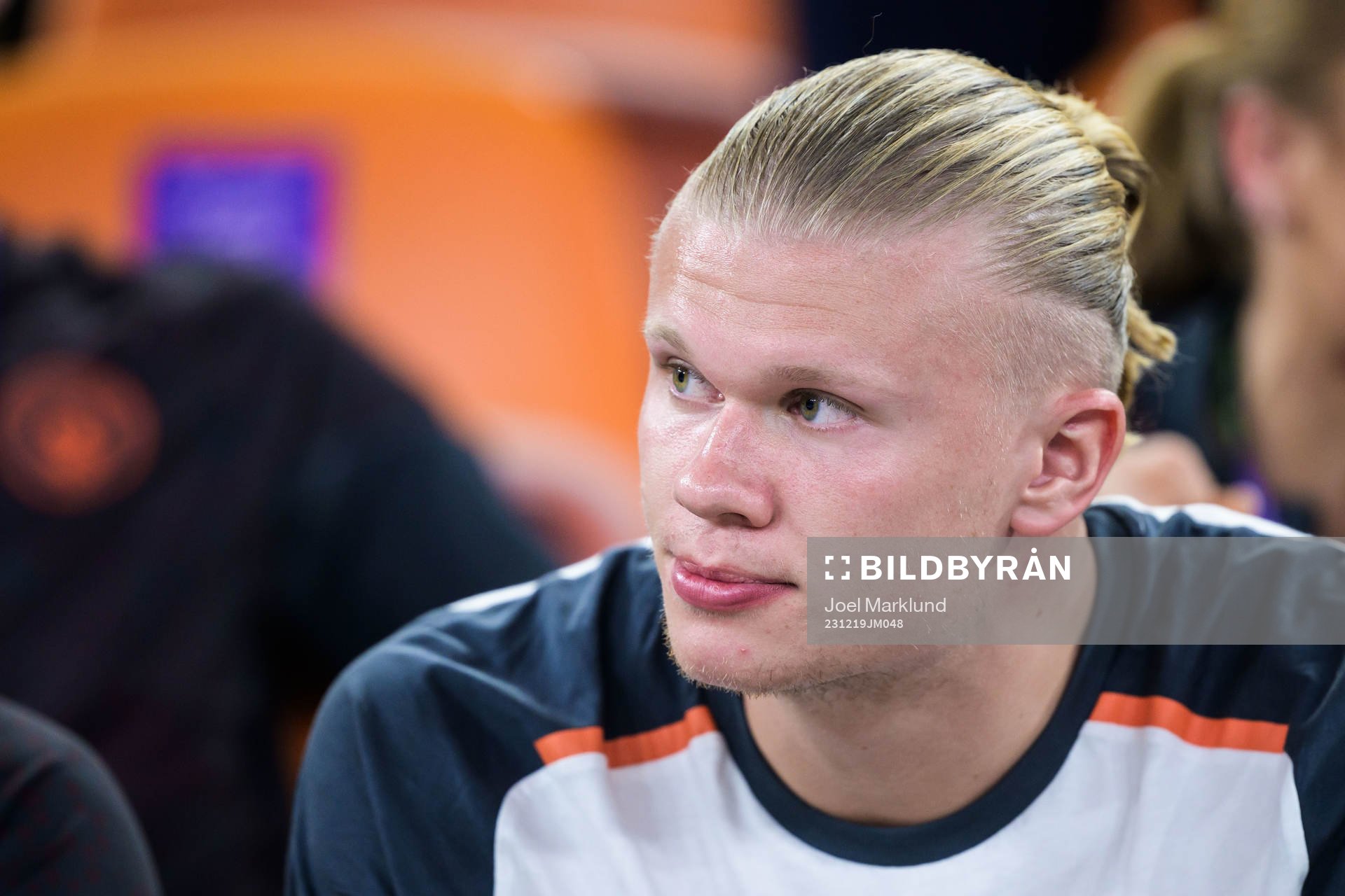 Erling Braut Haaland of Manchester City in the stands