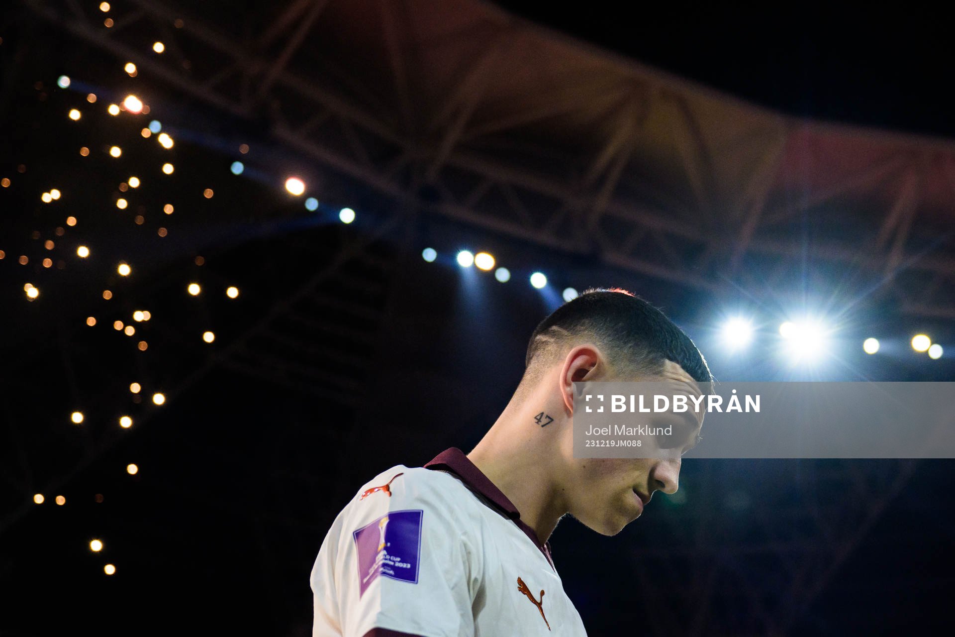 Phil Foden of Manchester City enters the pitch for the FIFA