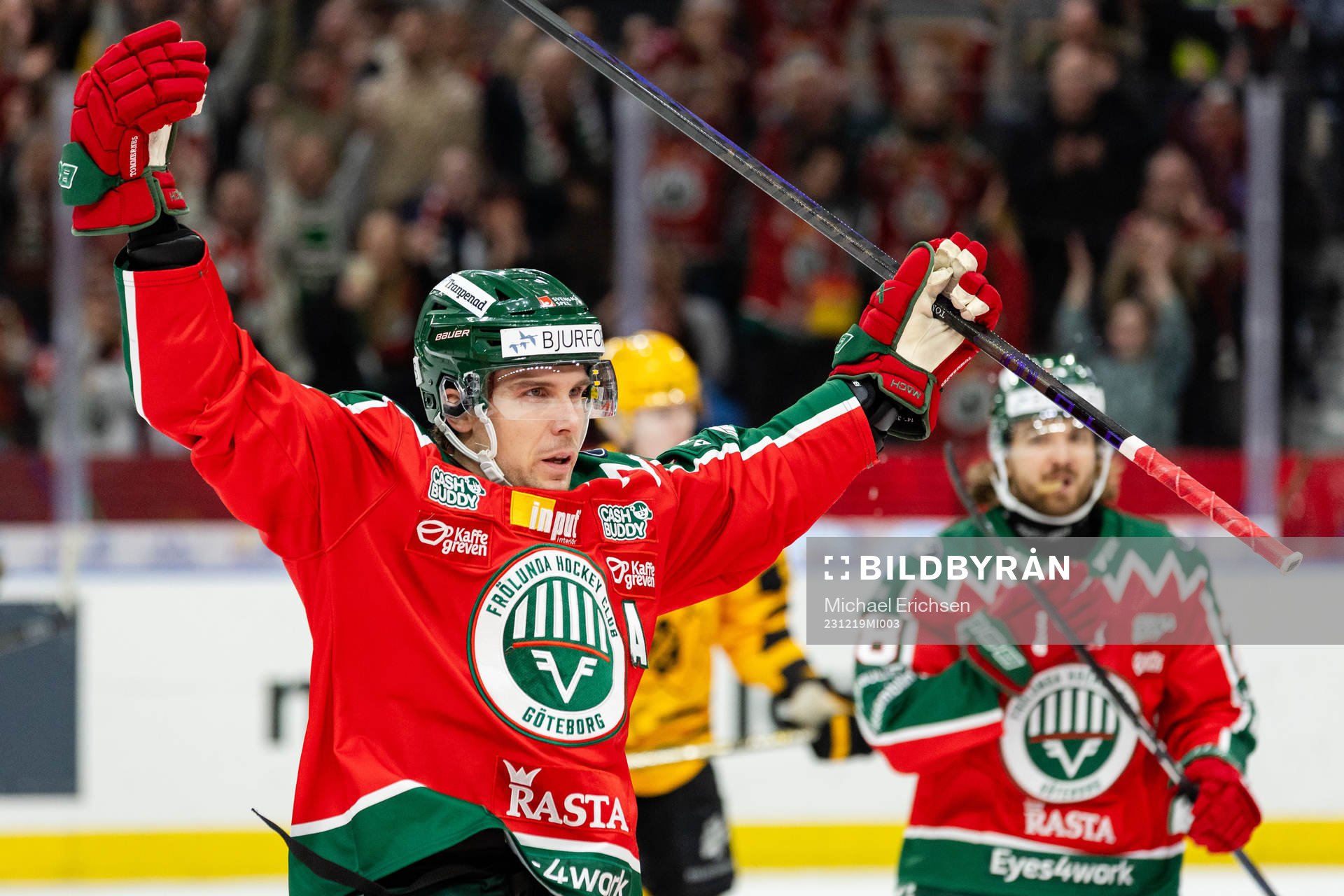 Frölundas Henrik Tömmernes jublar
