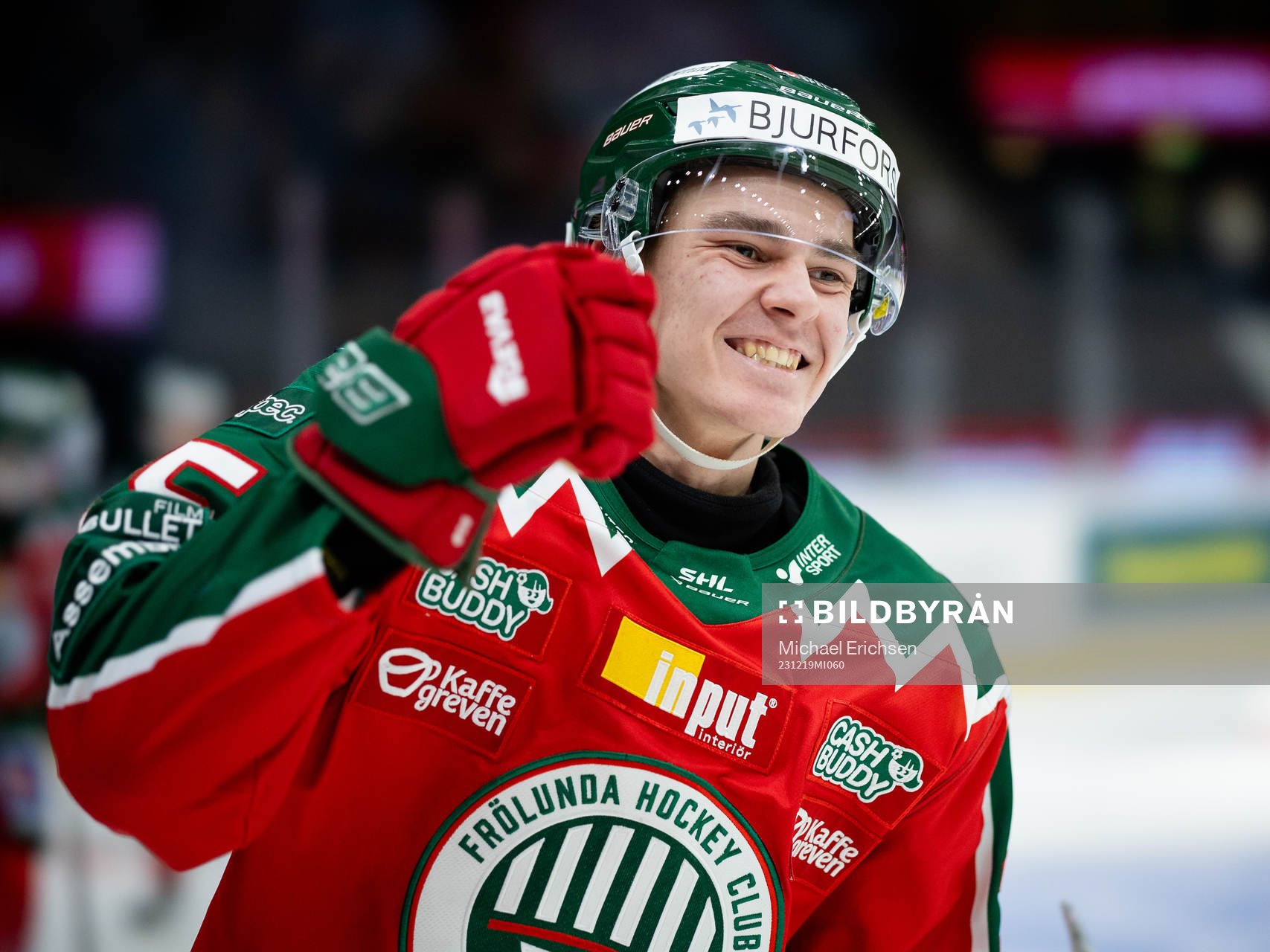 Frölundas Pontus Johansson jublar