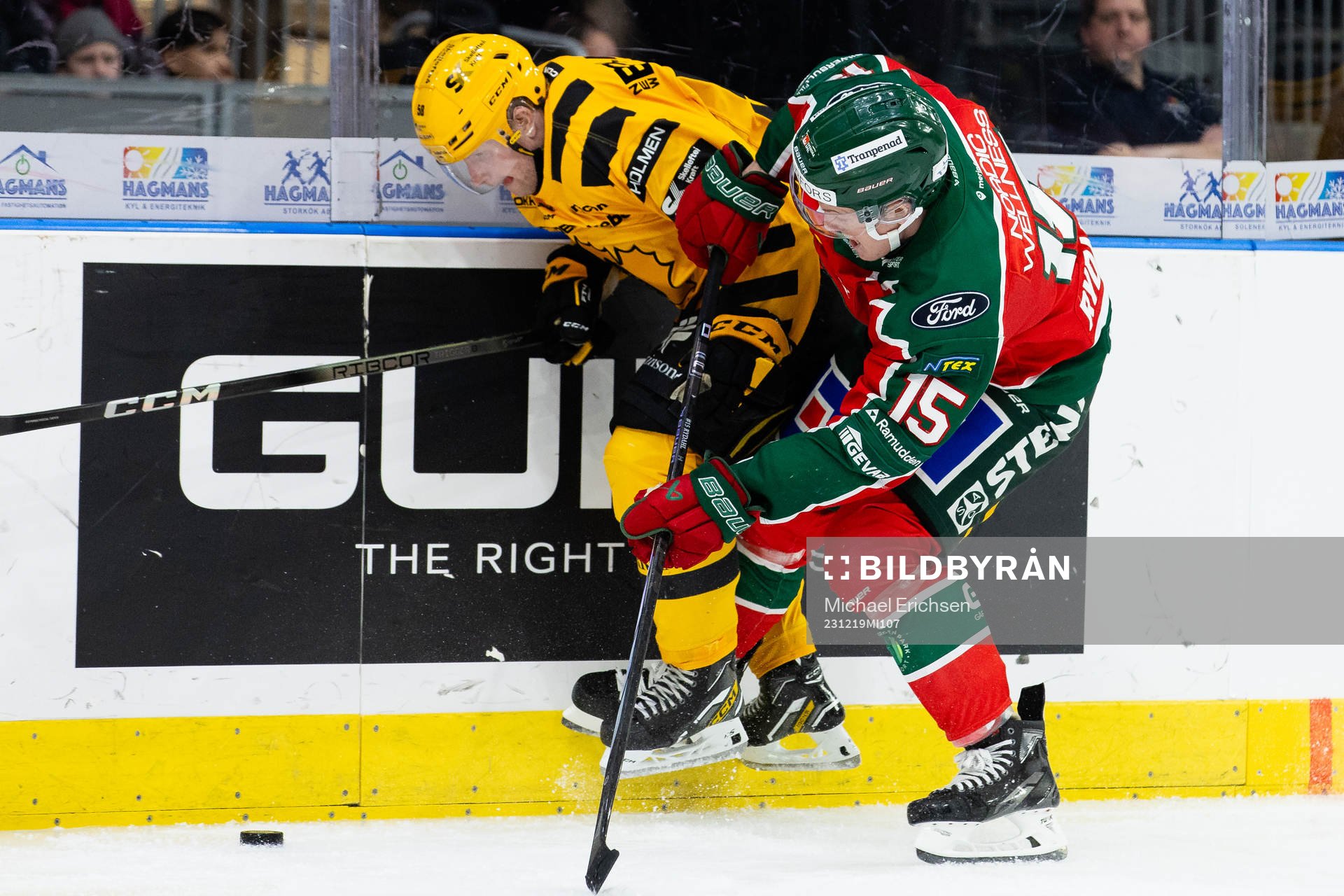 Skellefteås Oskar Nilsson och Frölundas Gustav Rydahl