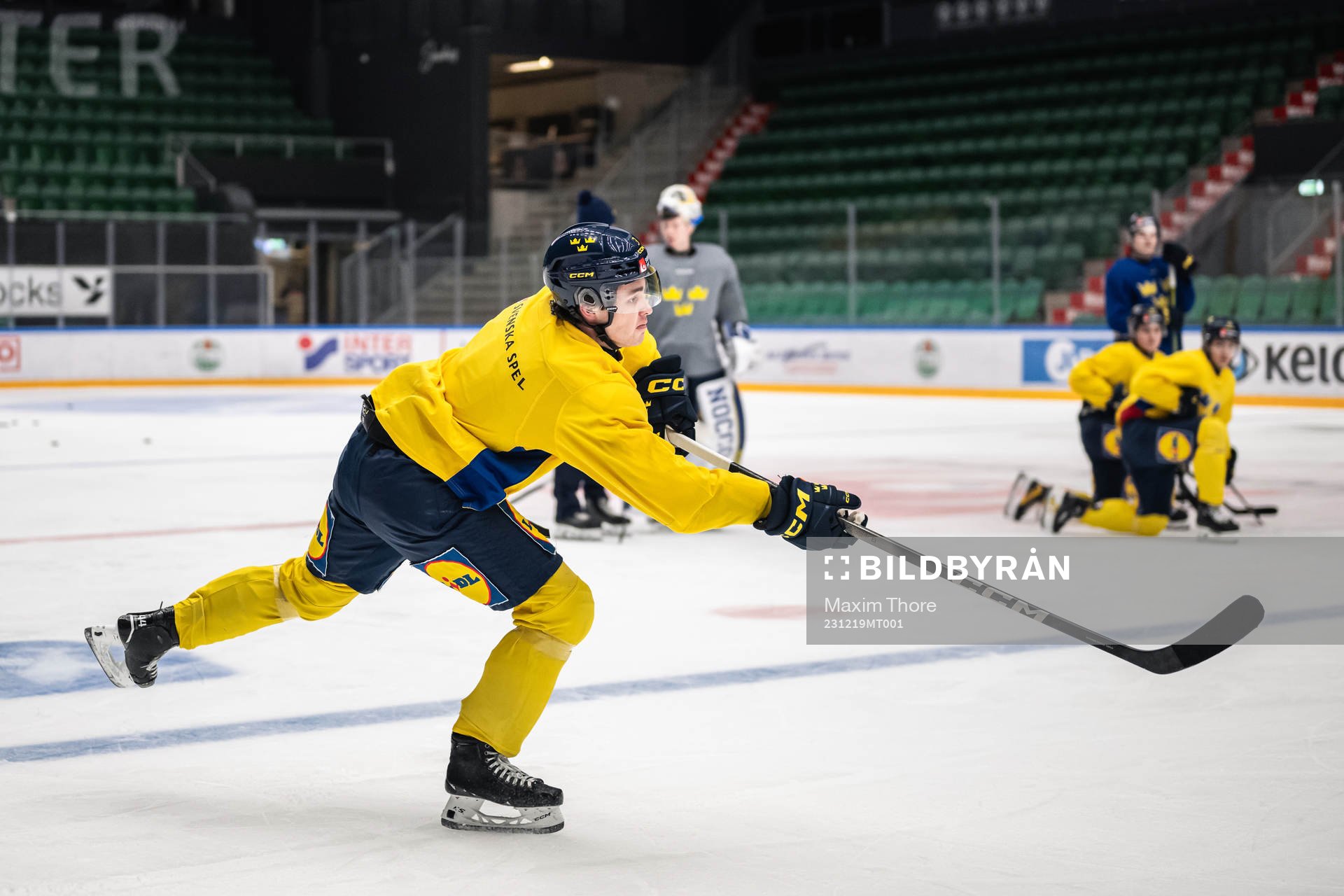 Elias Salomonsson of the Swedish under-20 national ice
