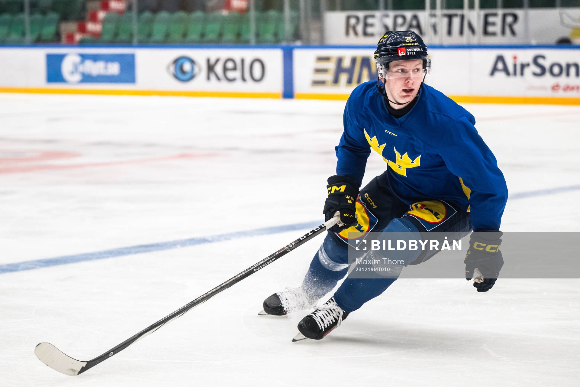 Otto Stenberg of the Swedish under-20 national ice hockey