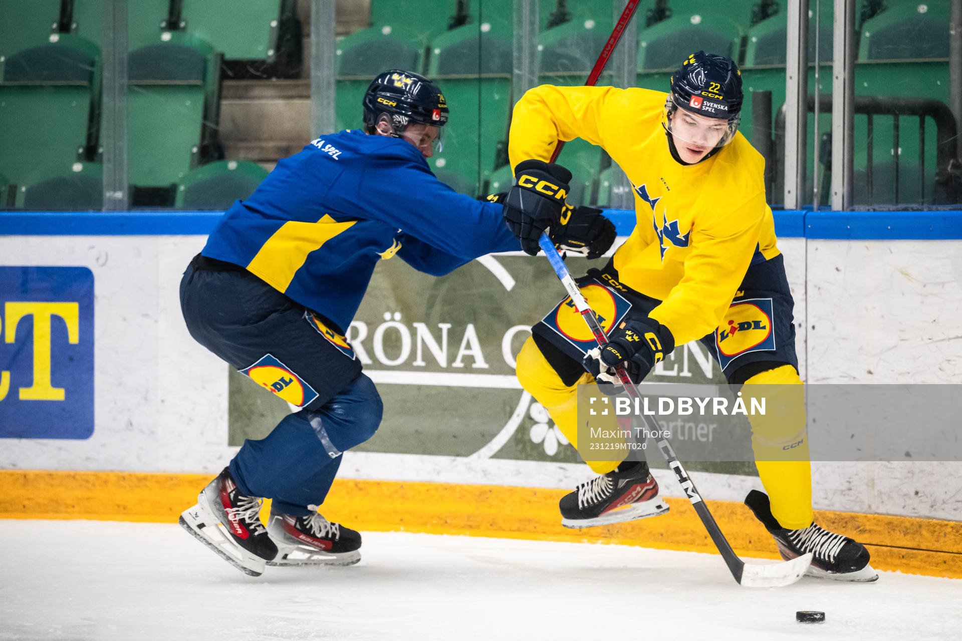 Anton Wahlberg of the Swedish under-20 national ice hockey