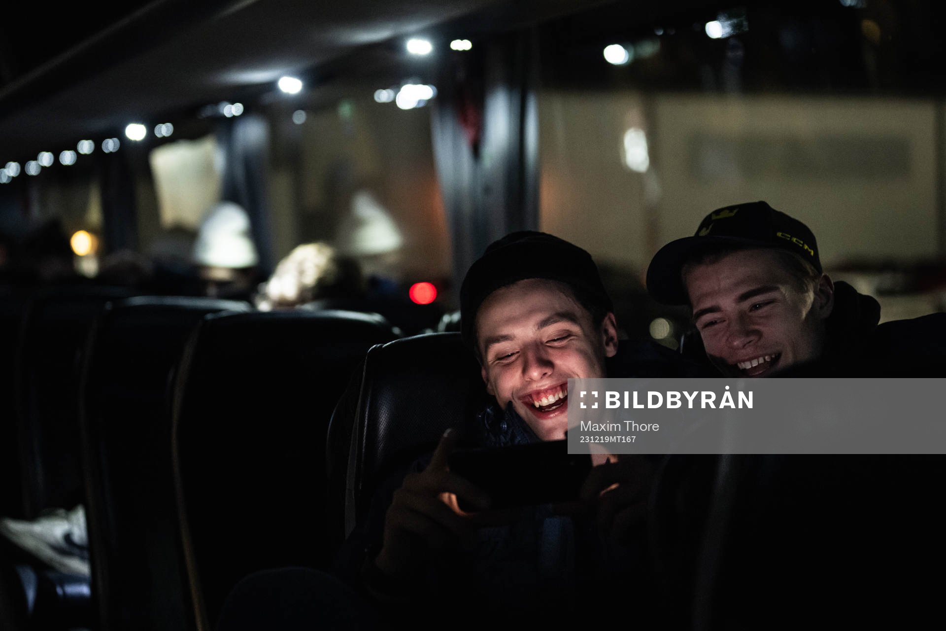Anton Johansson and Isac Born of Sweden watch the Swedish