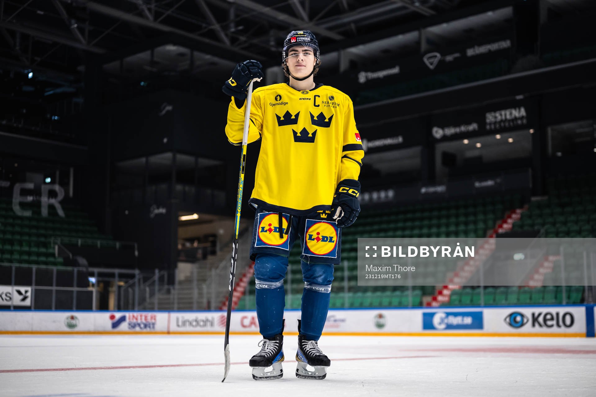 Liam Öhgren of Sweden of the Swedish under-20 national ice