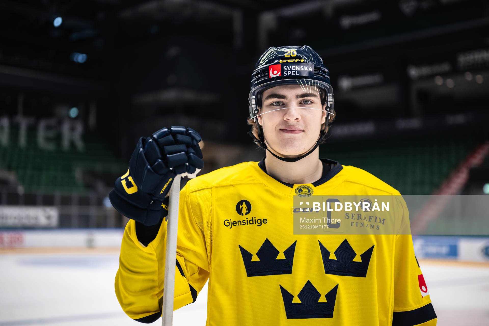 Liam Öhgren of Sweden of the Swedish under-20 national ice