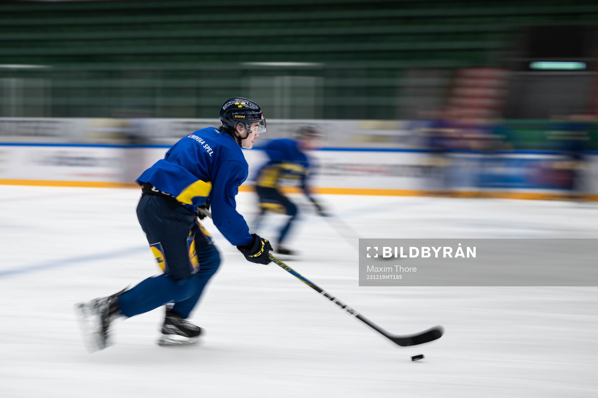 Axel Sandin-Pellikka of the Swedish under-20 national ice
