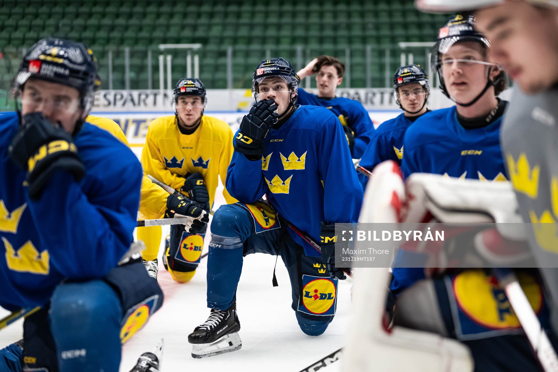 Isac Born of the Swedish under-20 national ice hockey team