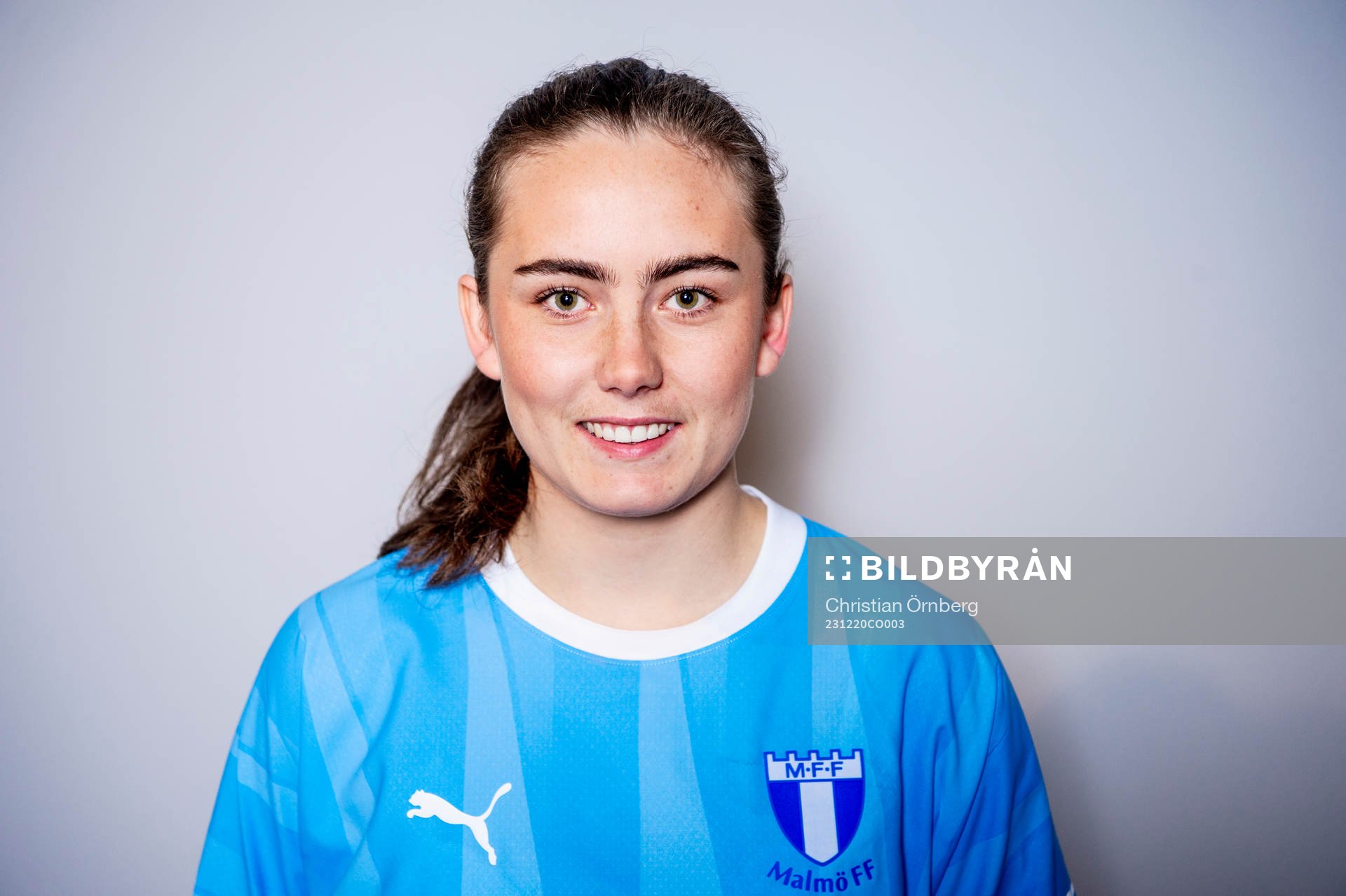 Malmö FF presenterar Matilda Kristell som ny spelare. Matilda Kristell under en porträttfotografering med Malmö FF den 20 december 2023 i Malmö.