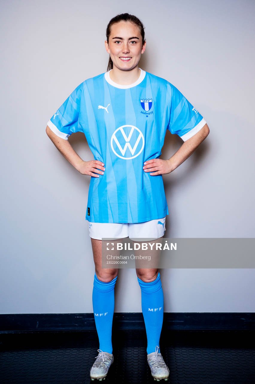 Malmö FF presenterar Matilda Kristell som ny spelare. Matilda Kristell under en porträttfotografering med Malmö FF den 20 december 2023 i Malmö.