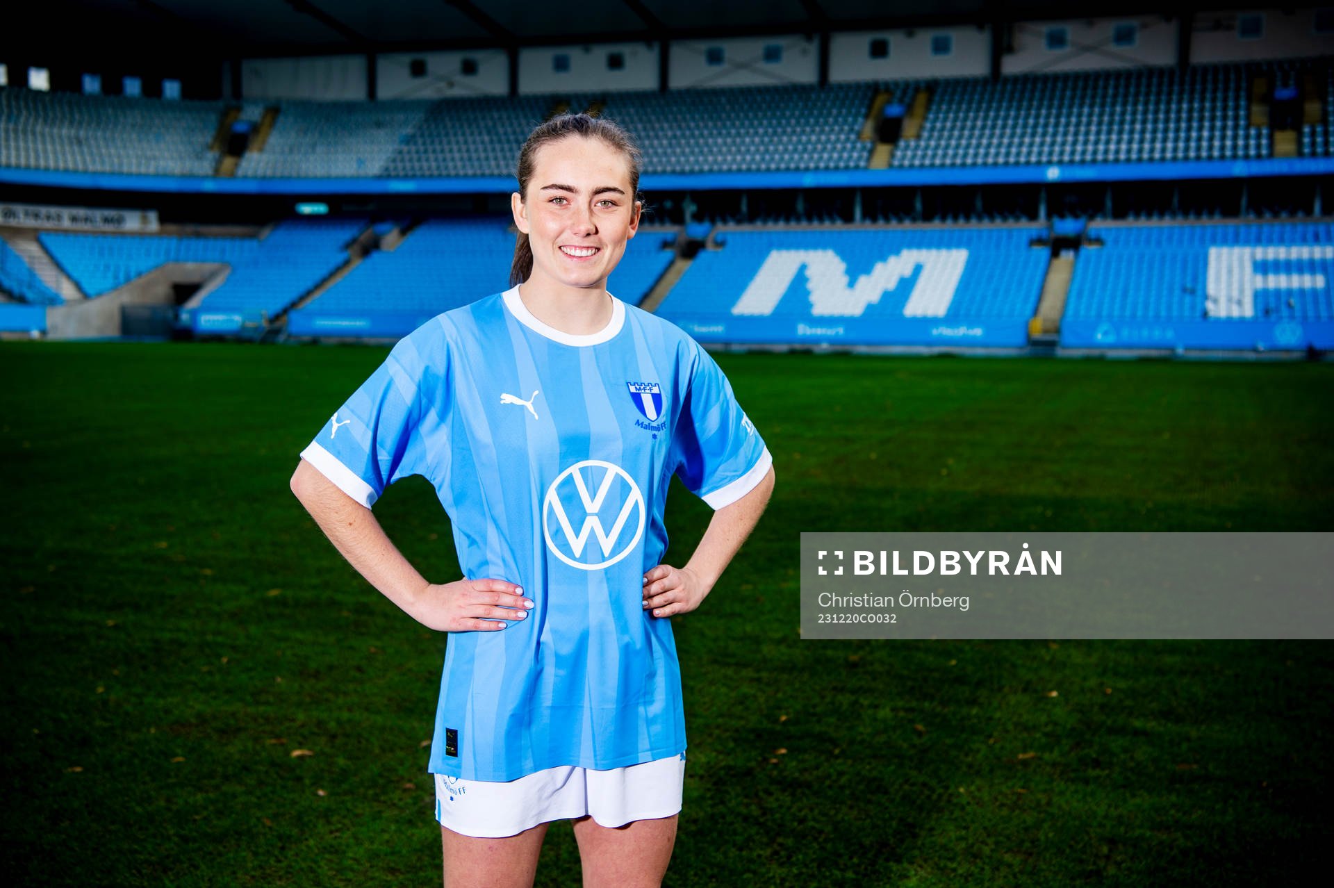 Malmö FF presenterar Matilda Kristell som ny spelare. Matilda Kristell under en porträttfotografering med Malmö FF den 20 december 2023 i Malmö.