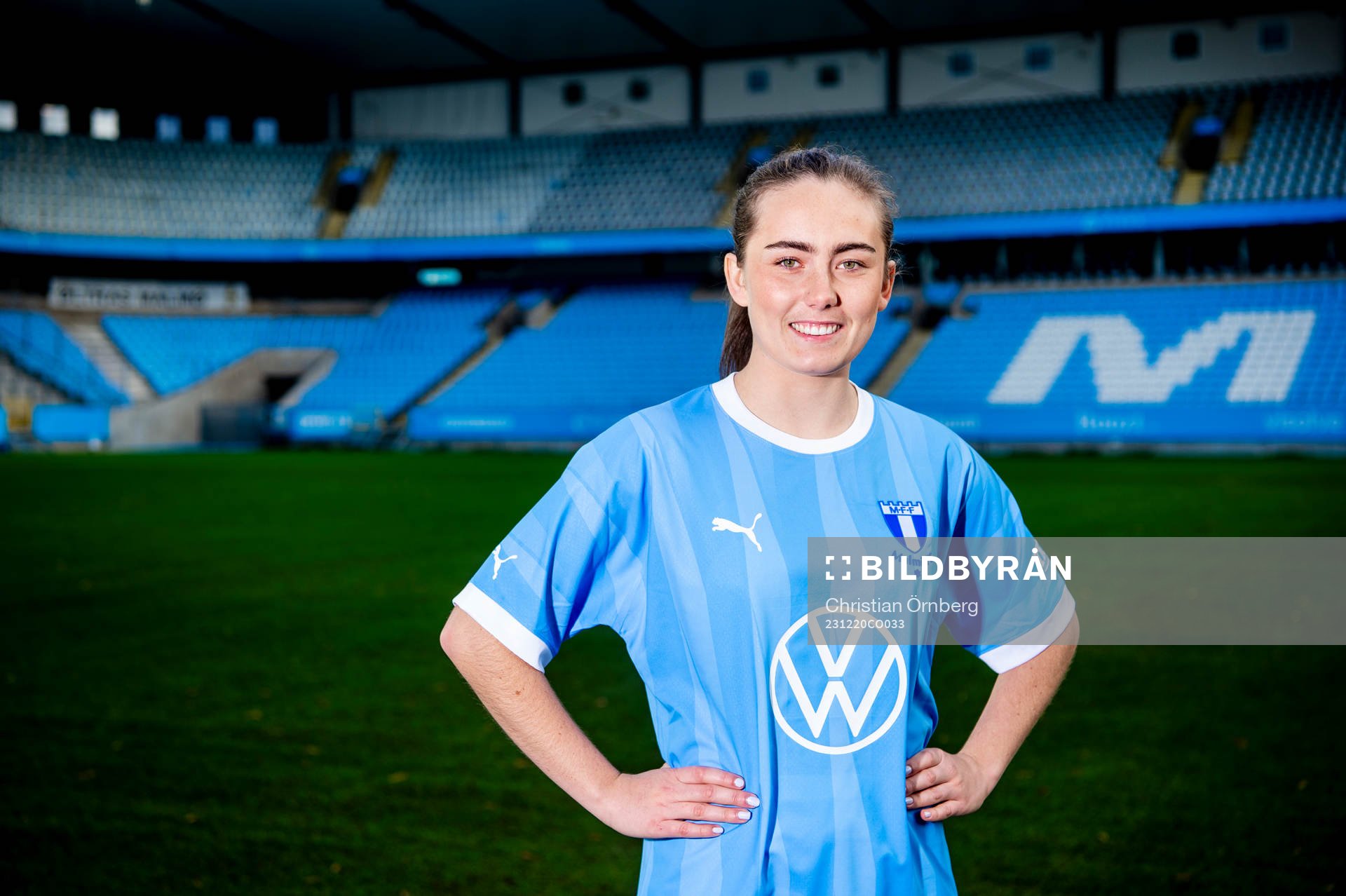 Malmö FF presenterar Matilda Kristell som ny spelare. Matilda Kristell under en porträttfotografering med Malmö FF den 20 december 2023 i Malmö.