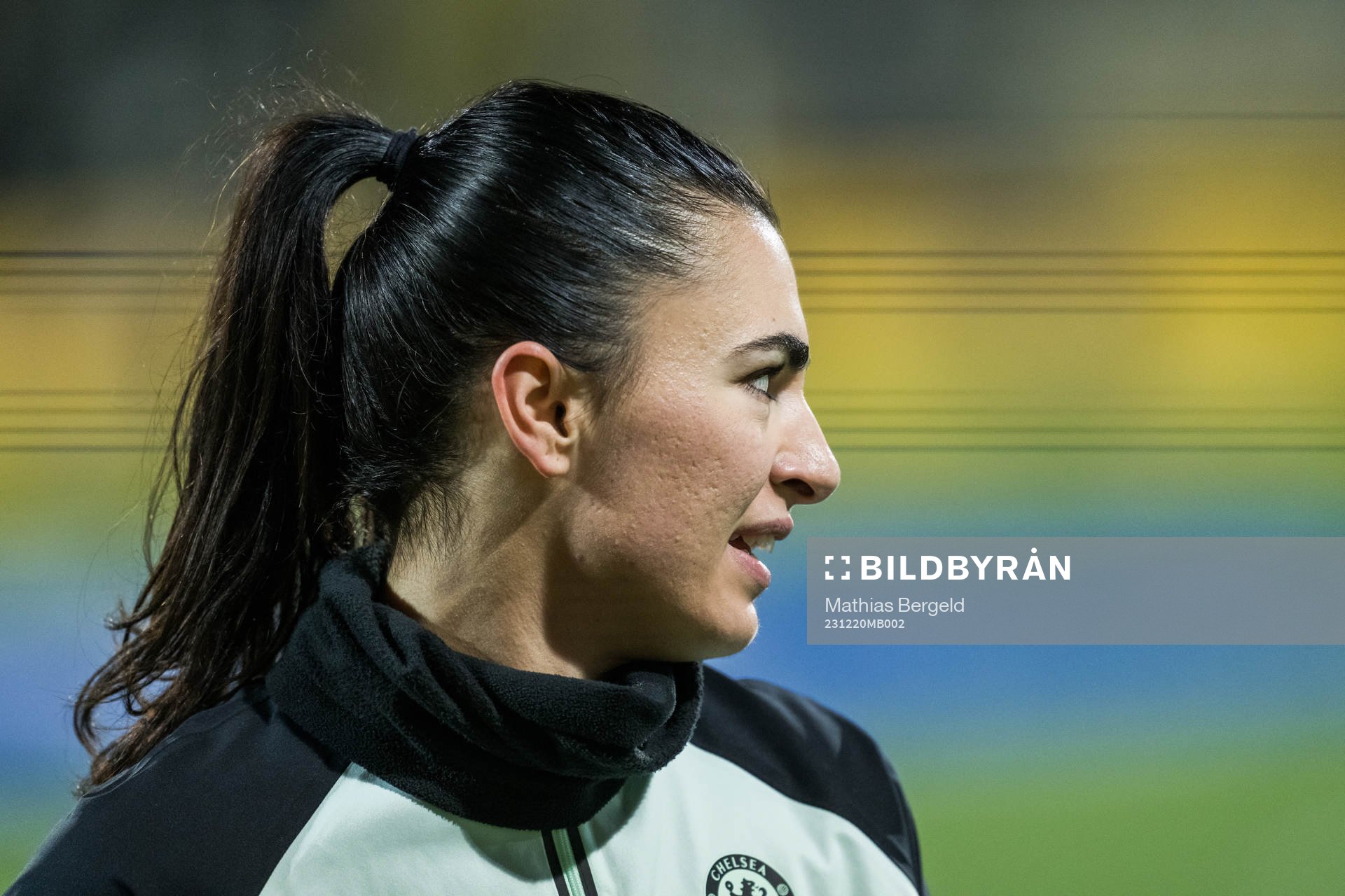 Zecira Musovic of Chelsea ahead of the UEFA Women's Champions League football match between Häcken and Chelsea on December 20, 2023 in Gothenburg.