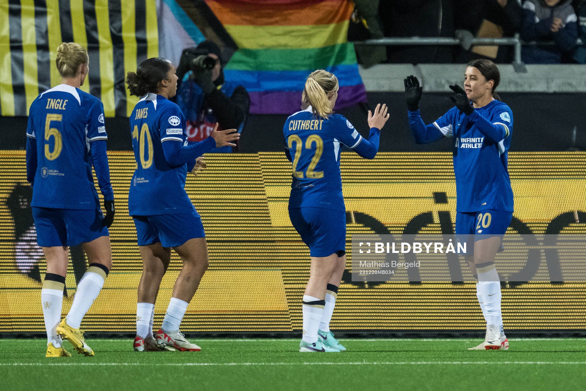 Sam Kerr of Chelsea celebrates