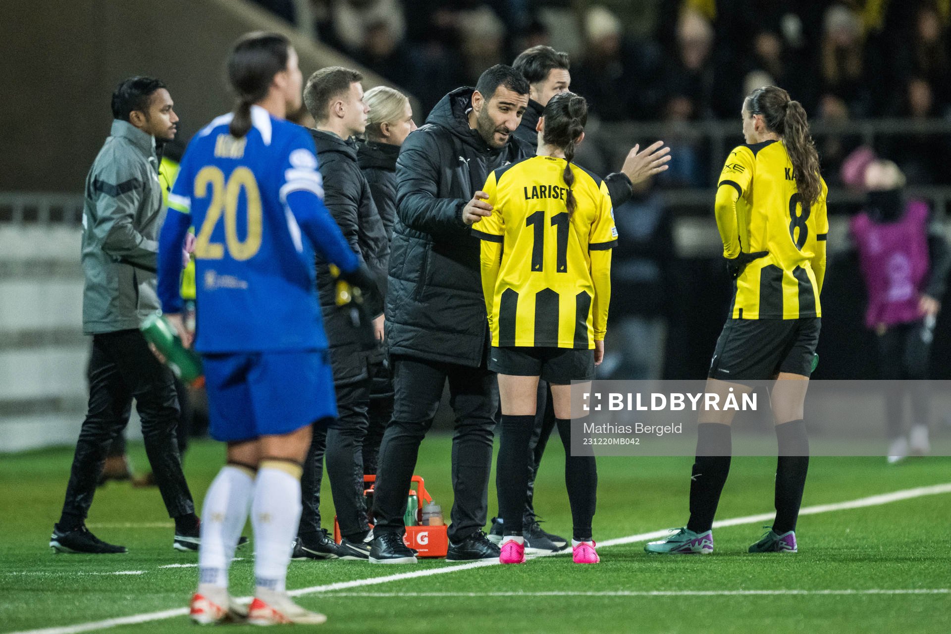 Head coach Mak Lind and Clarissa Larisey of Häcken