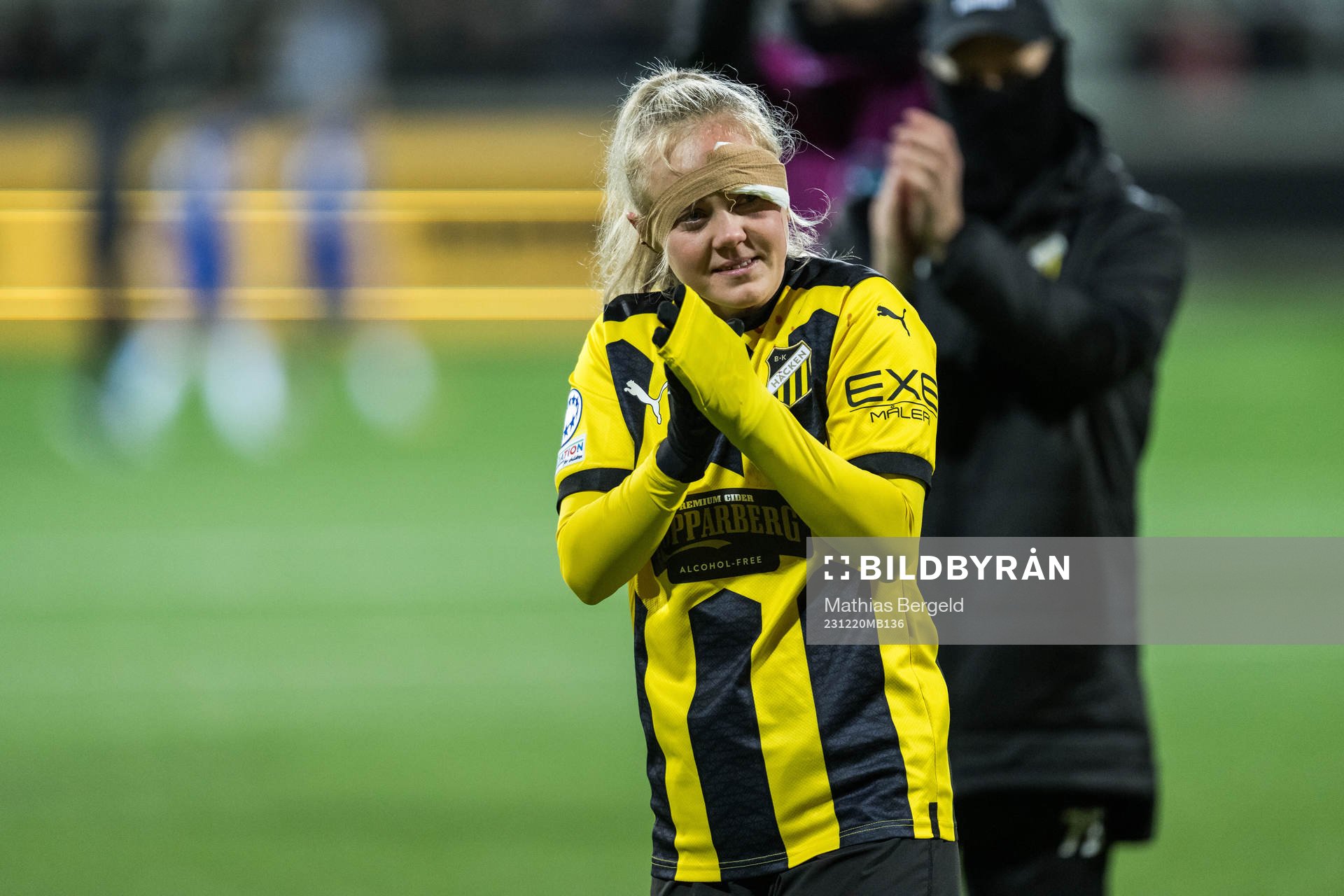 Molly Johansson of Häcken after the UEFA Women's Champions League football match between Häcken and Chelsea on December 20, 2023 in Gothenburg.