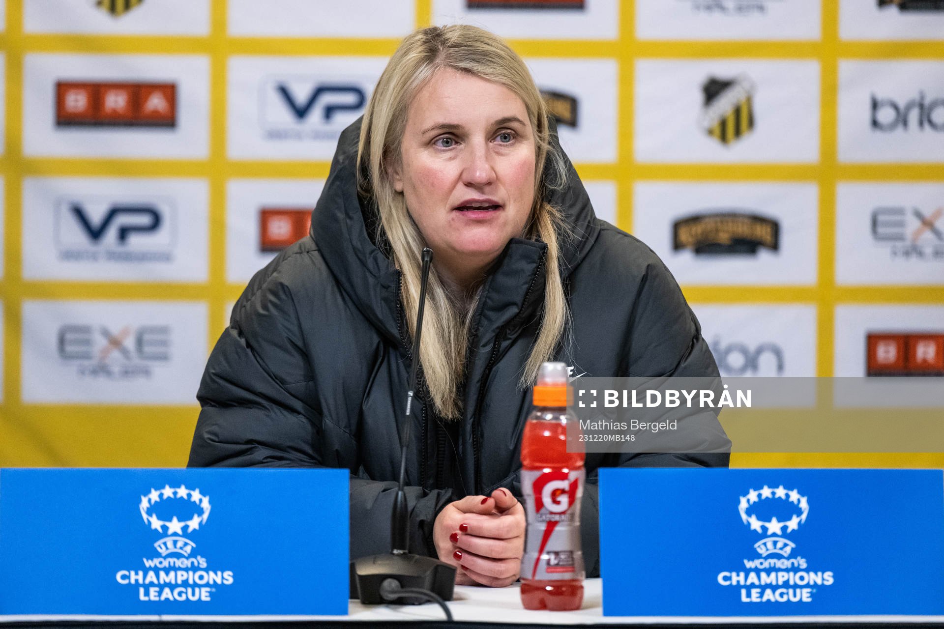 Head coach Emma Hayes at the press conference