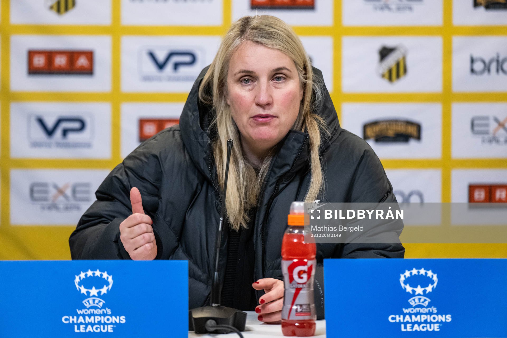 Head coach Emma Hayes at the press conference