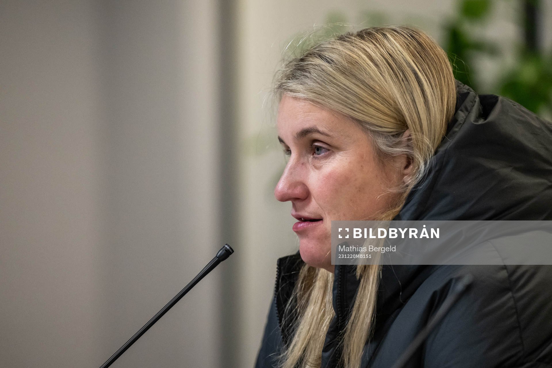 Head coach Emma Hayes at the press conference