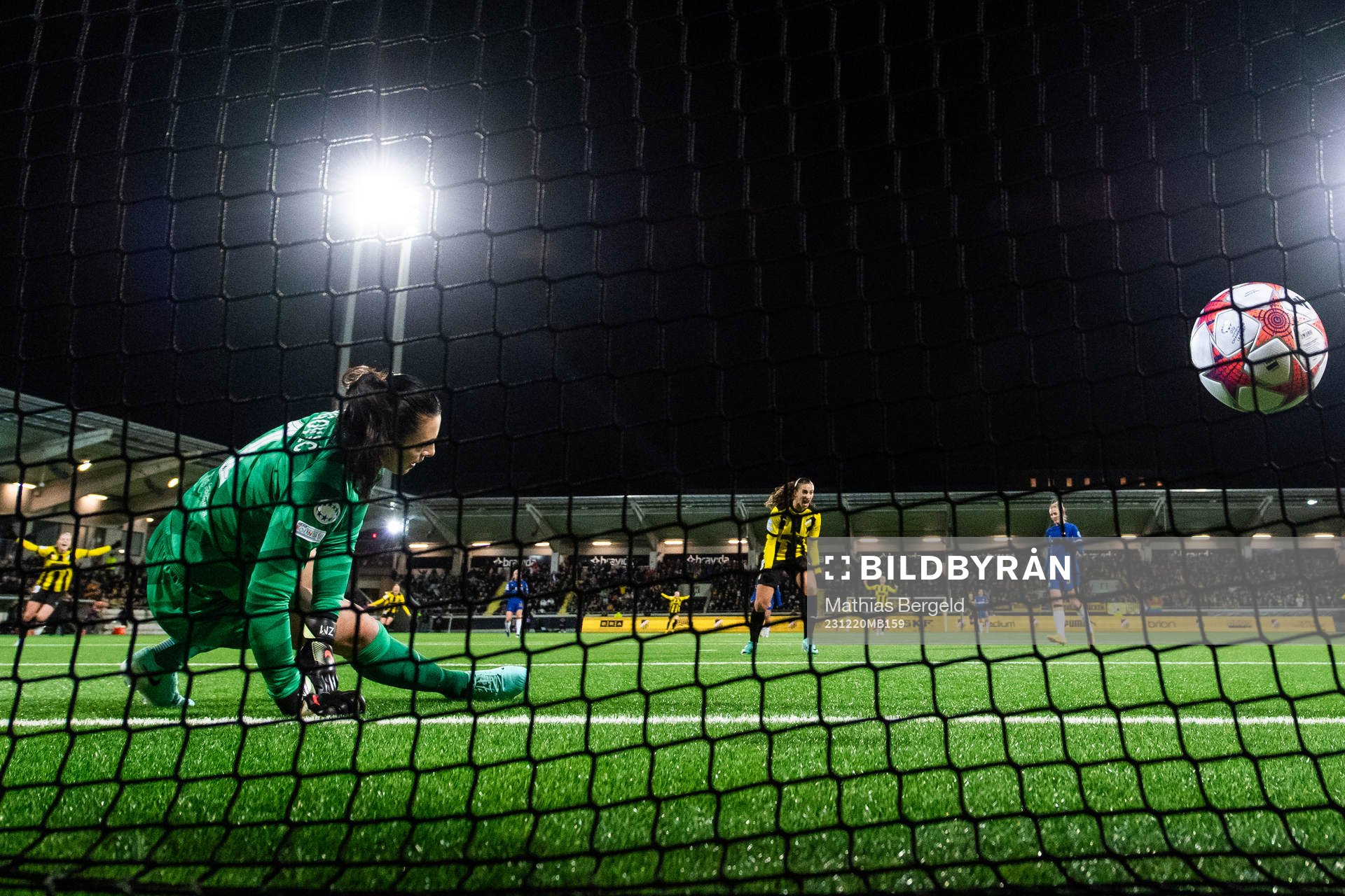 Goalkeeper Zecira Musovic of Chelsea as Clarissa Larisey of