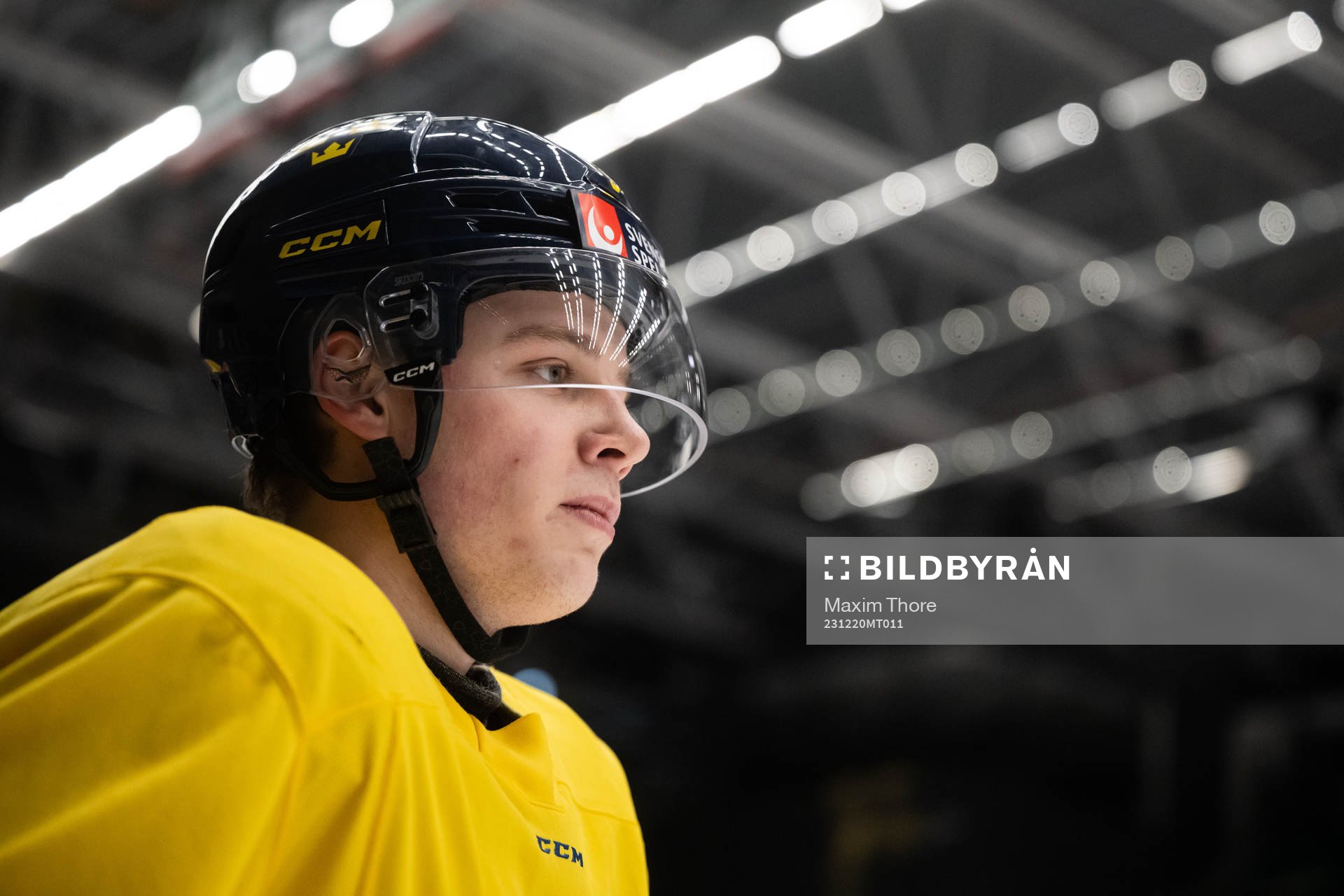 Mattias Hävelid of the Swedish under-20 national ice